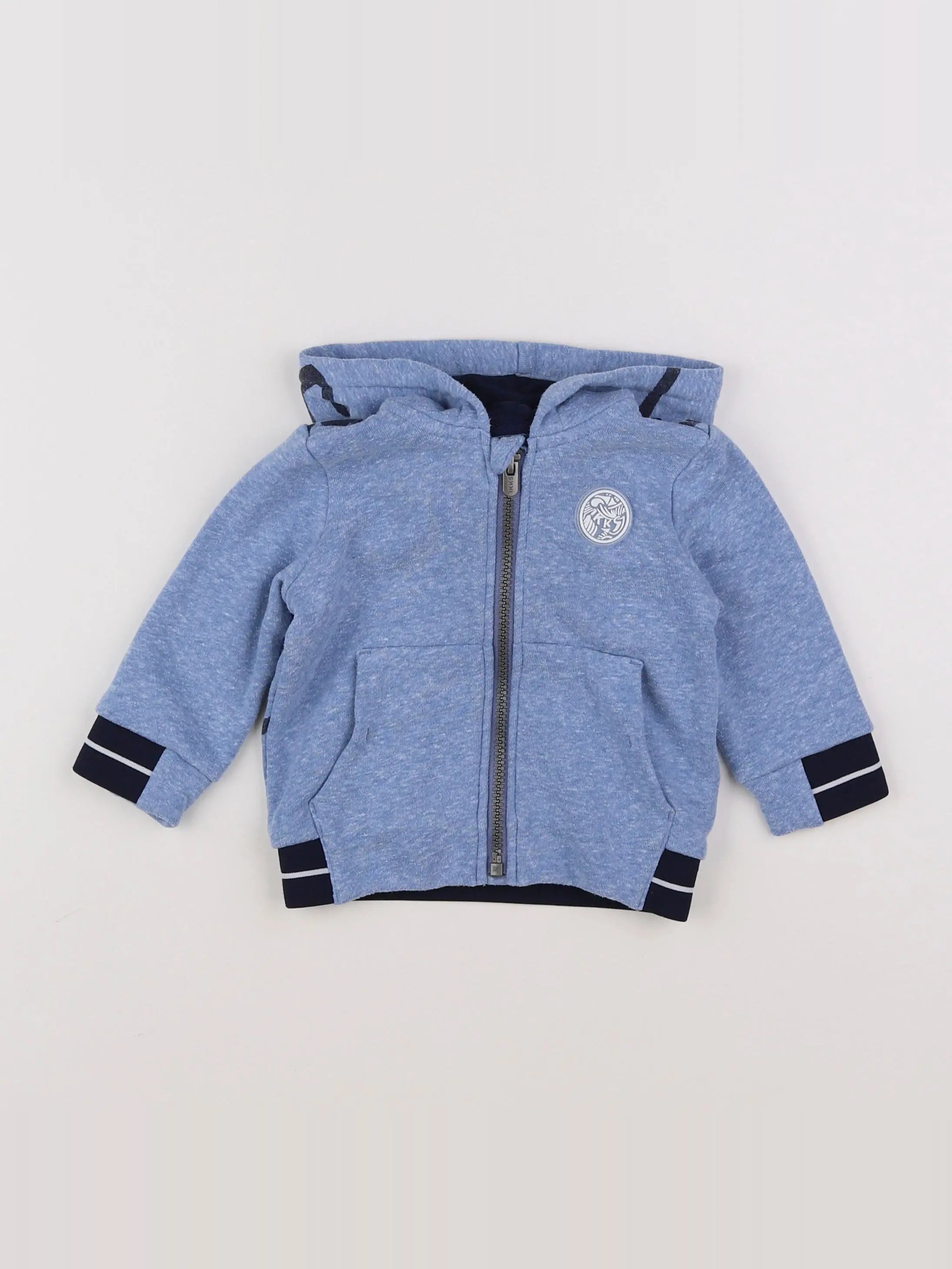 IKKS - sweat bleu - 6 mois