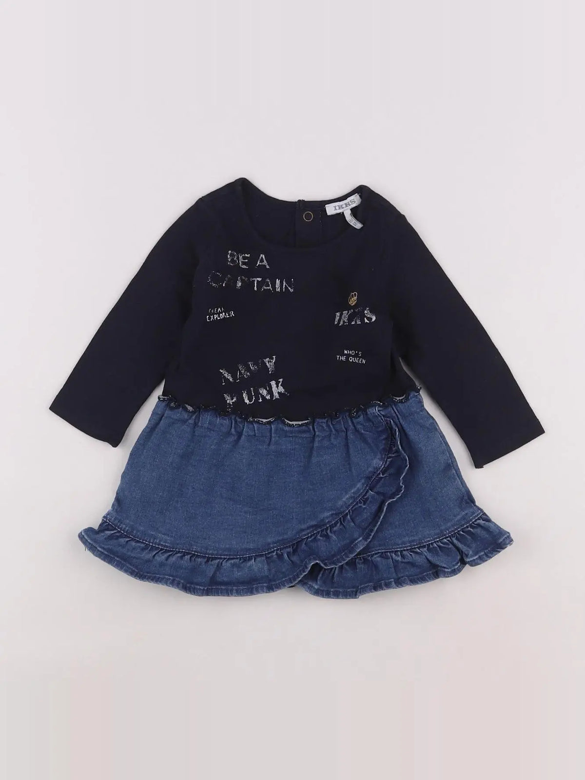 IKKS - robe bleu - 12 mois