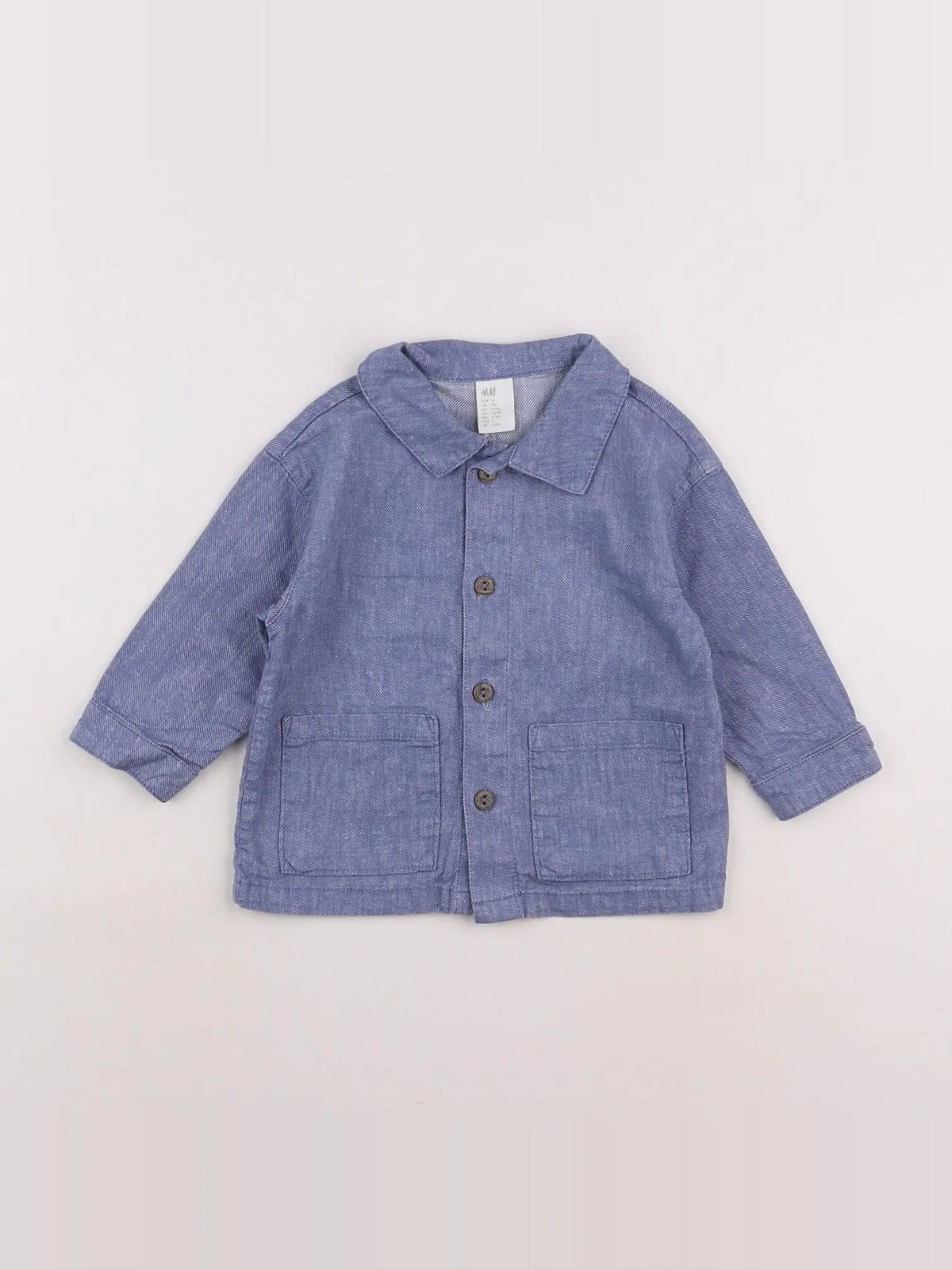 H&M - chemise bleu - 6 mois