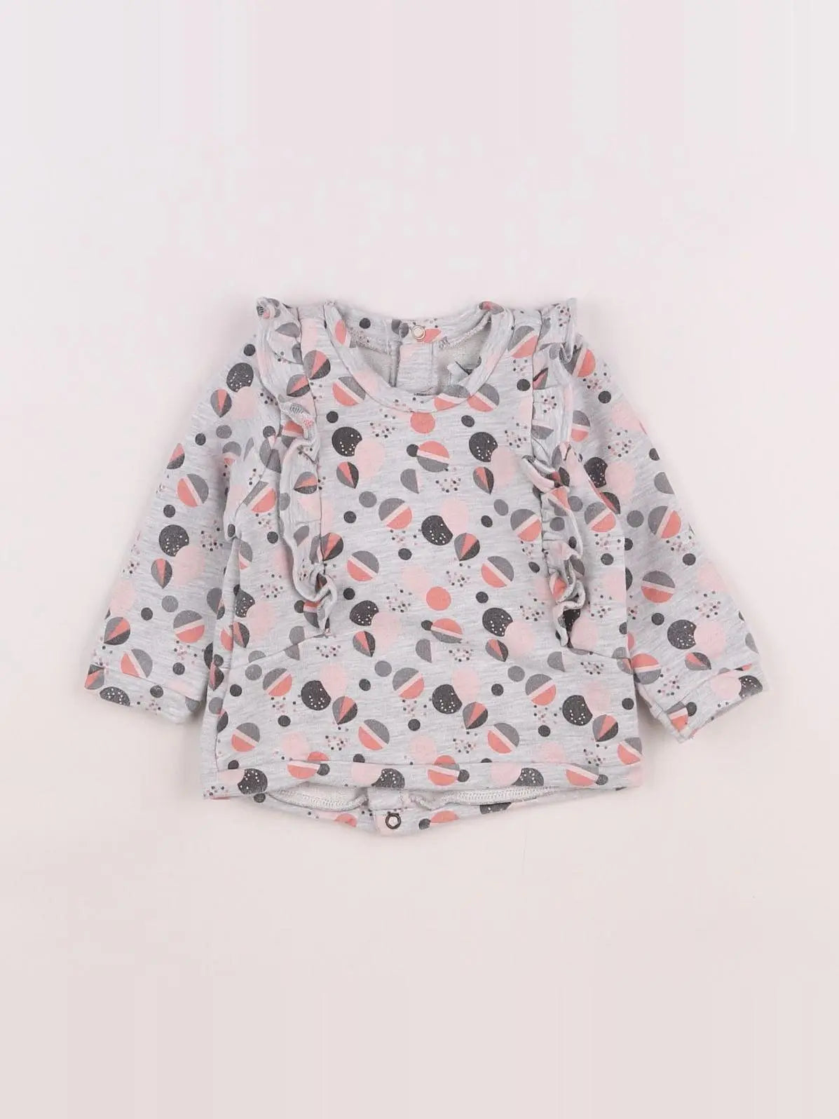 IKKS - sweat gris - 6 mois