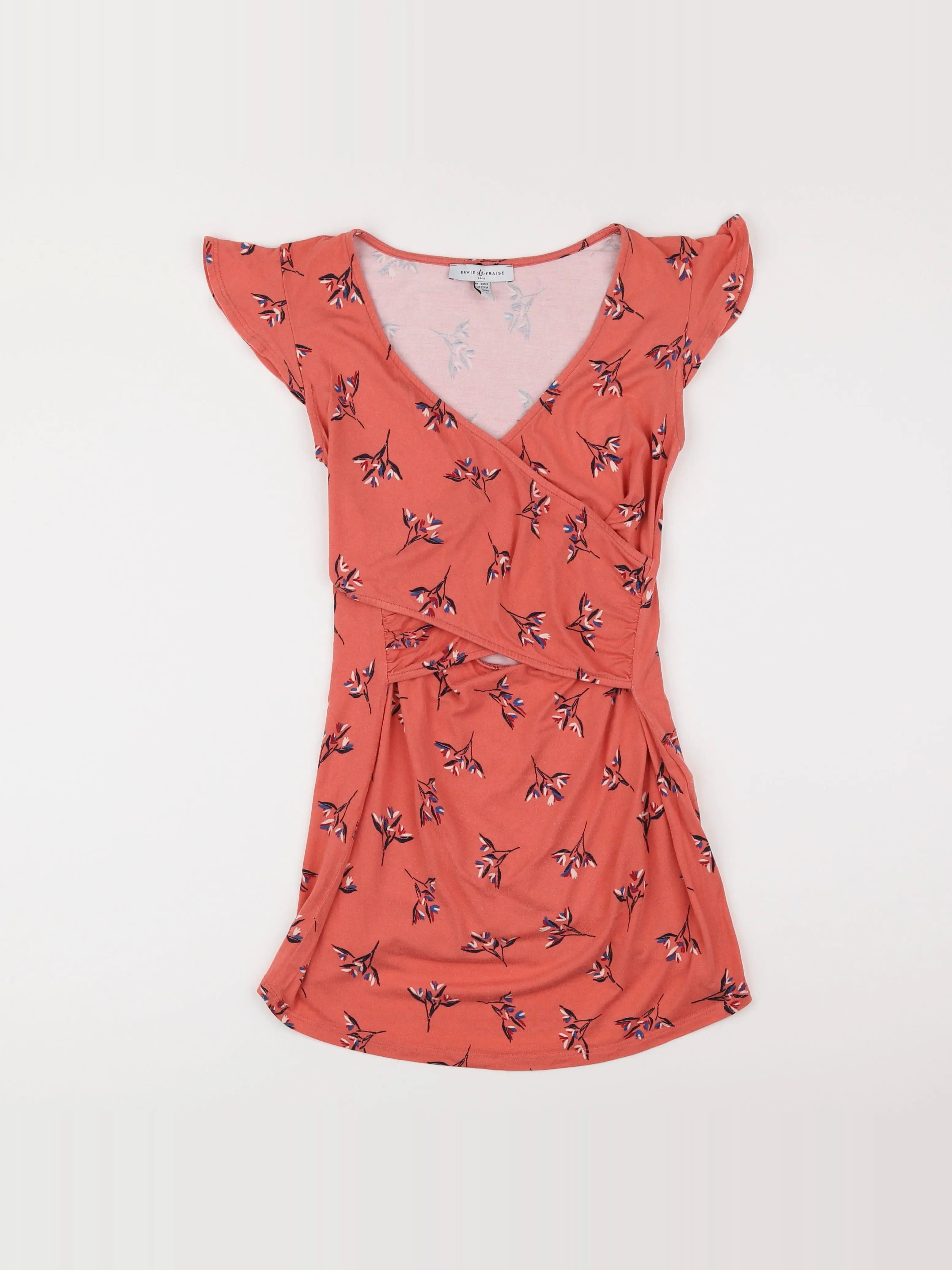 Envie de fraise - robe allaitement orange - 34 à 36