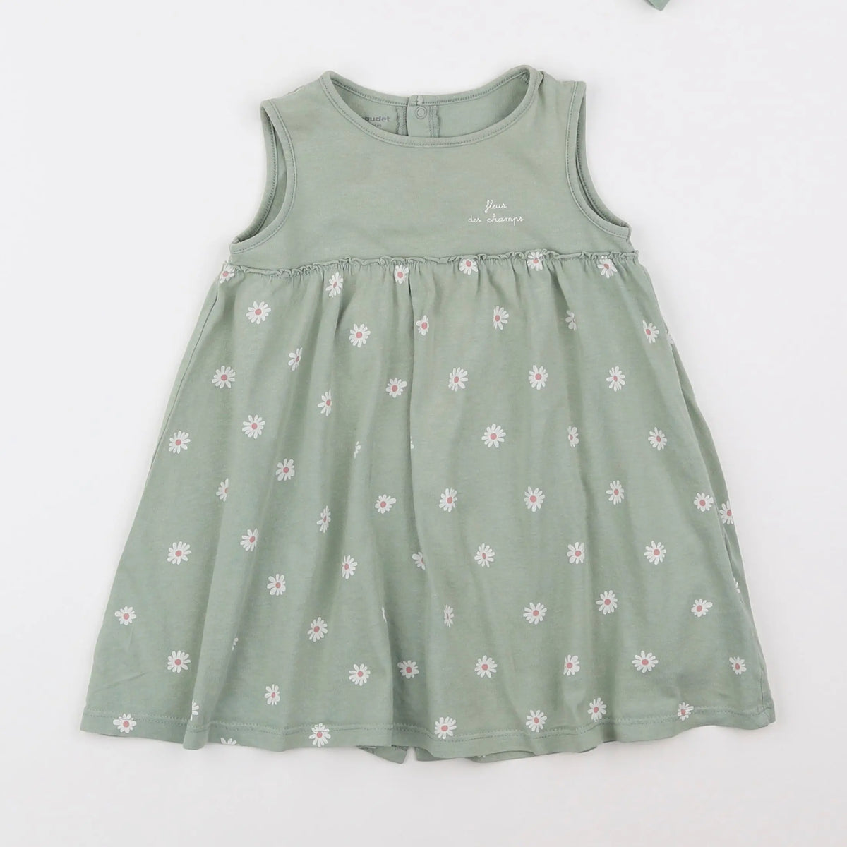 Vertbaudet - robe vert - 18 mois