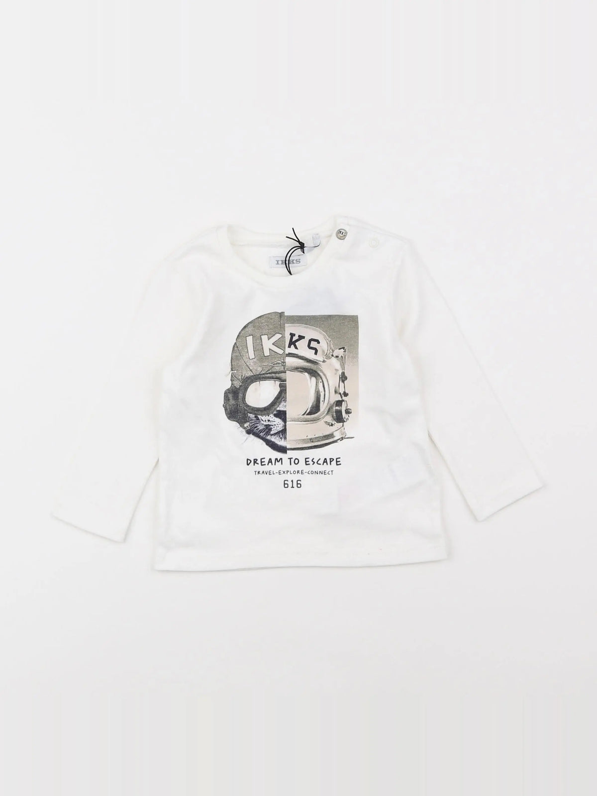 IKKS - tee-shirt blanc - 6 mois