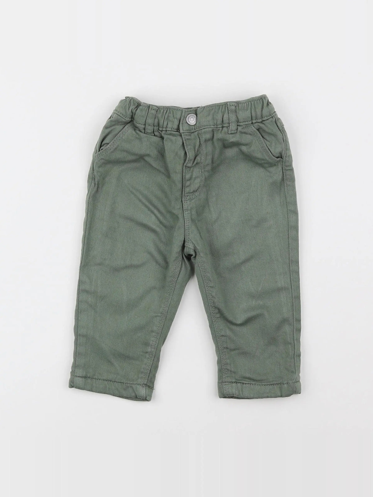 Tape à l'oeil - pantalon doublé vert - 6 mois