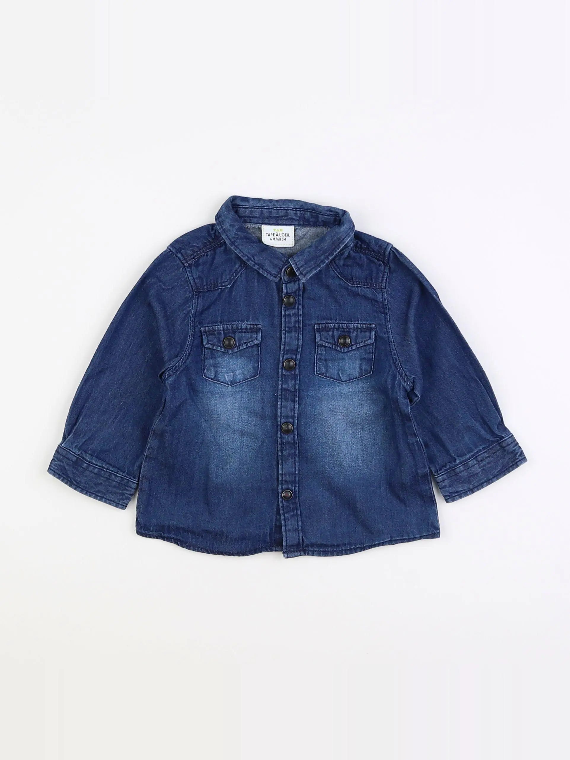 Tape à l'oeil - chemise bleu - 6 mois