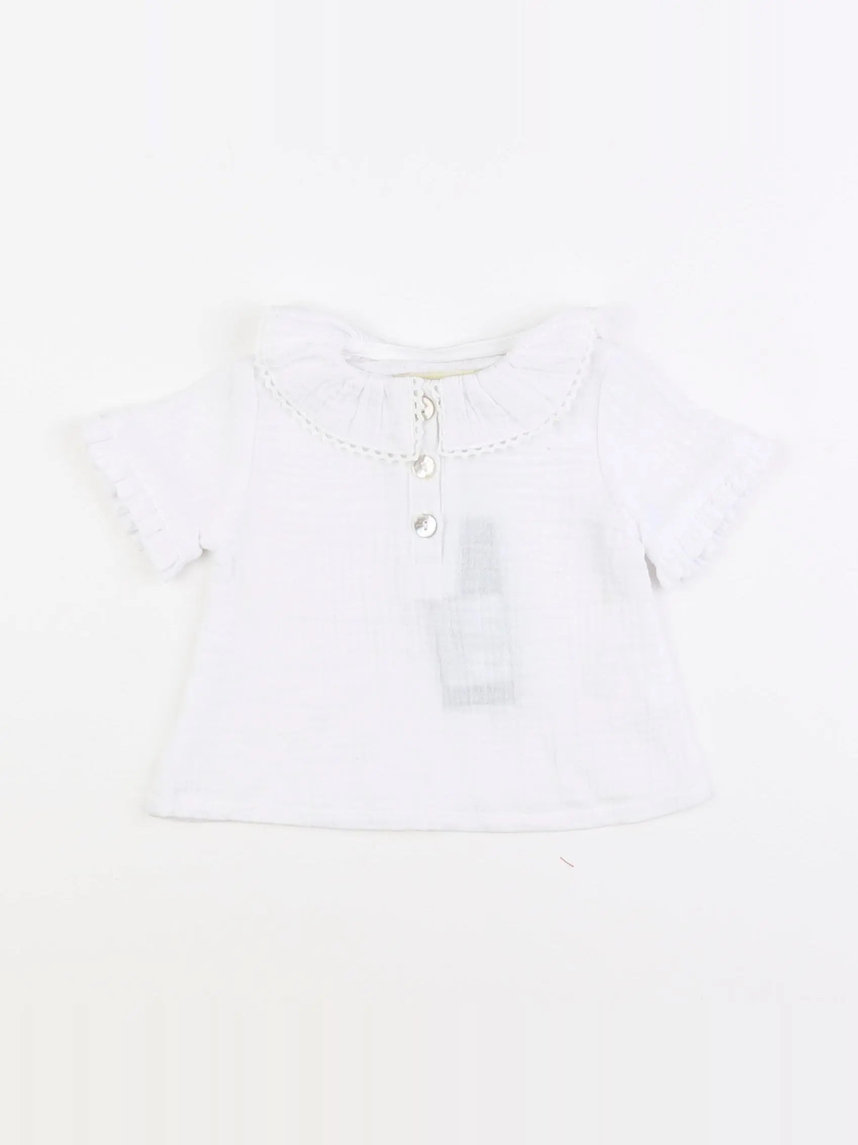 Frangin Frangine - blouse blanc - 3 mois