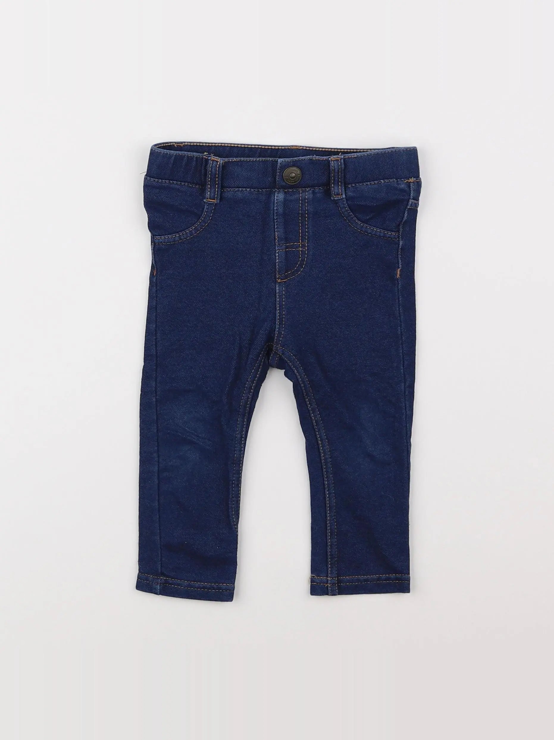 H&M - jegging bleu - 6/9 mois