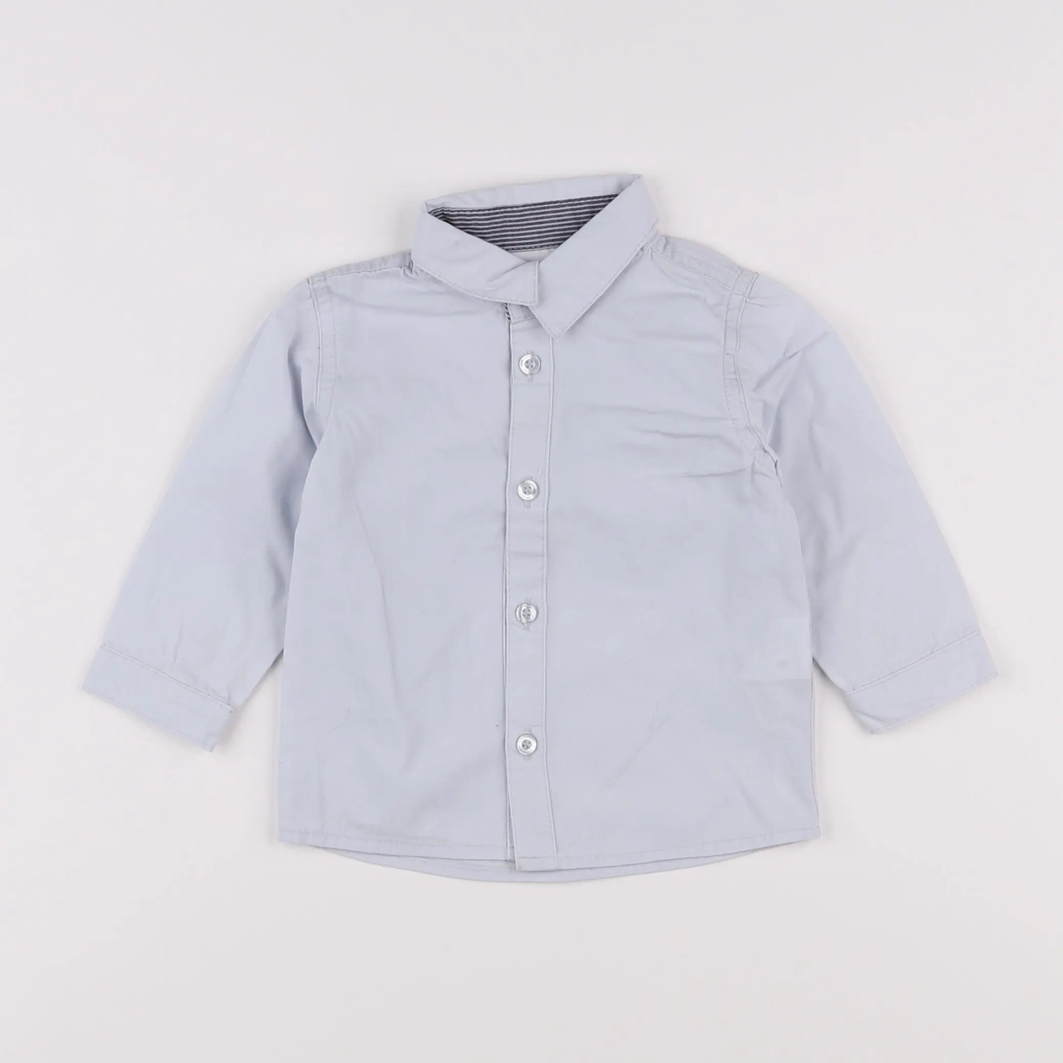 Vertbaudet - chemise gris - 9 mois