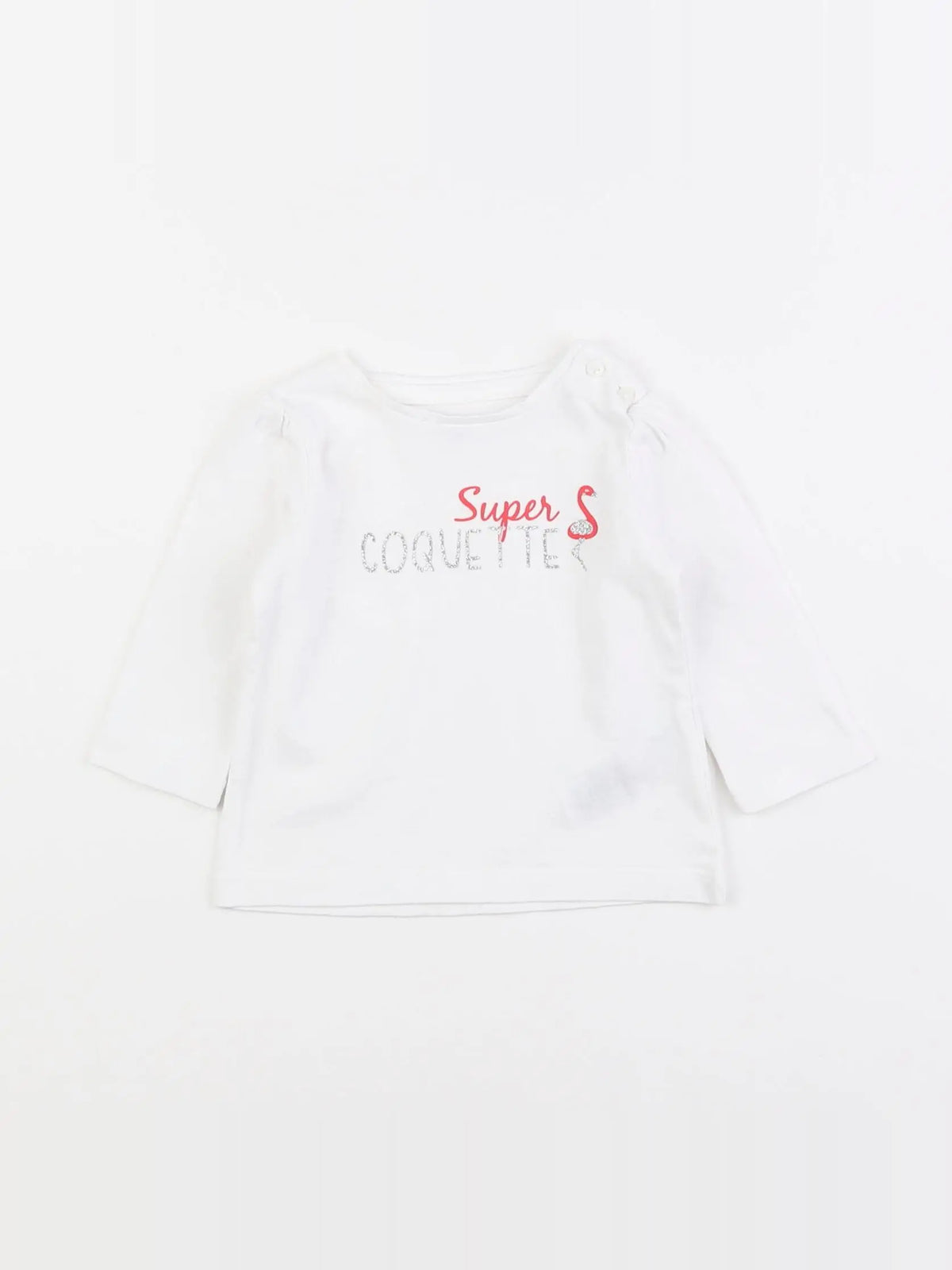 Vertbaudet - tee-shirt blanc - 3 mois
