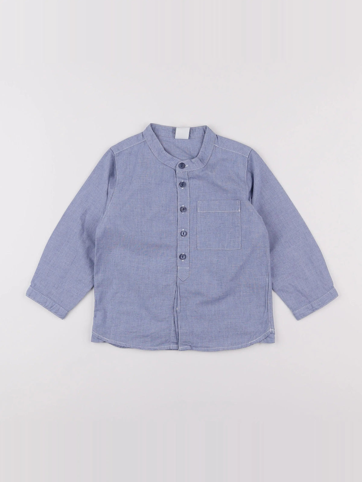 H&M - chemise bleu - 12/18 mois