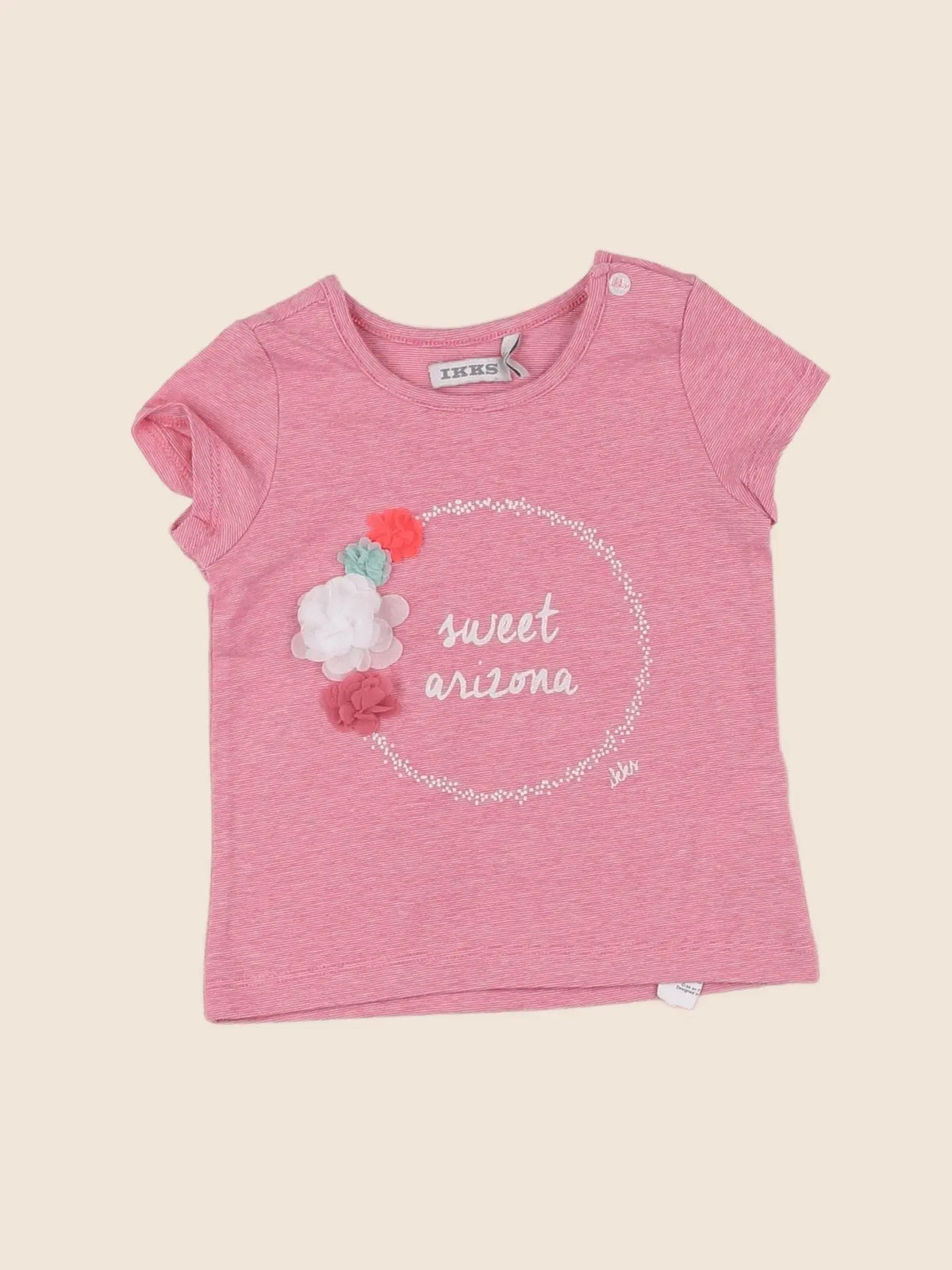IKKS - tee-shirt rose - 6 mois