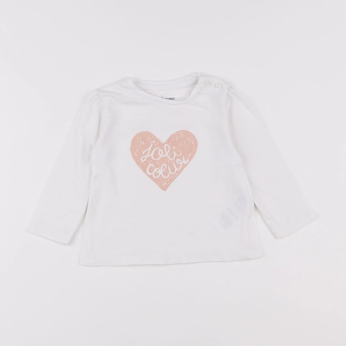 Vertbaudet - tee-shirt blanc - 6 mois