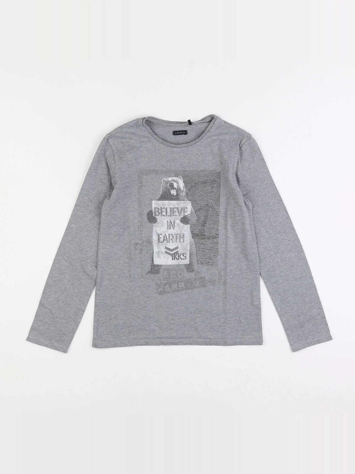 IKKS - tee-shirt gris - 10 ans