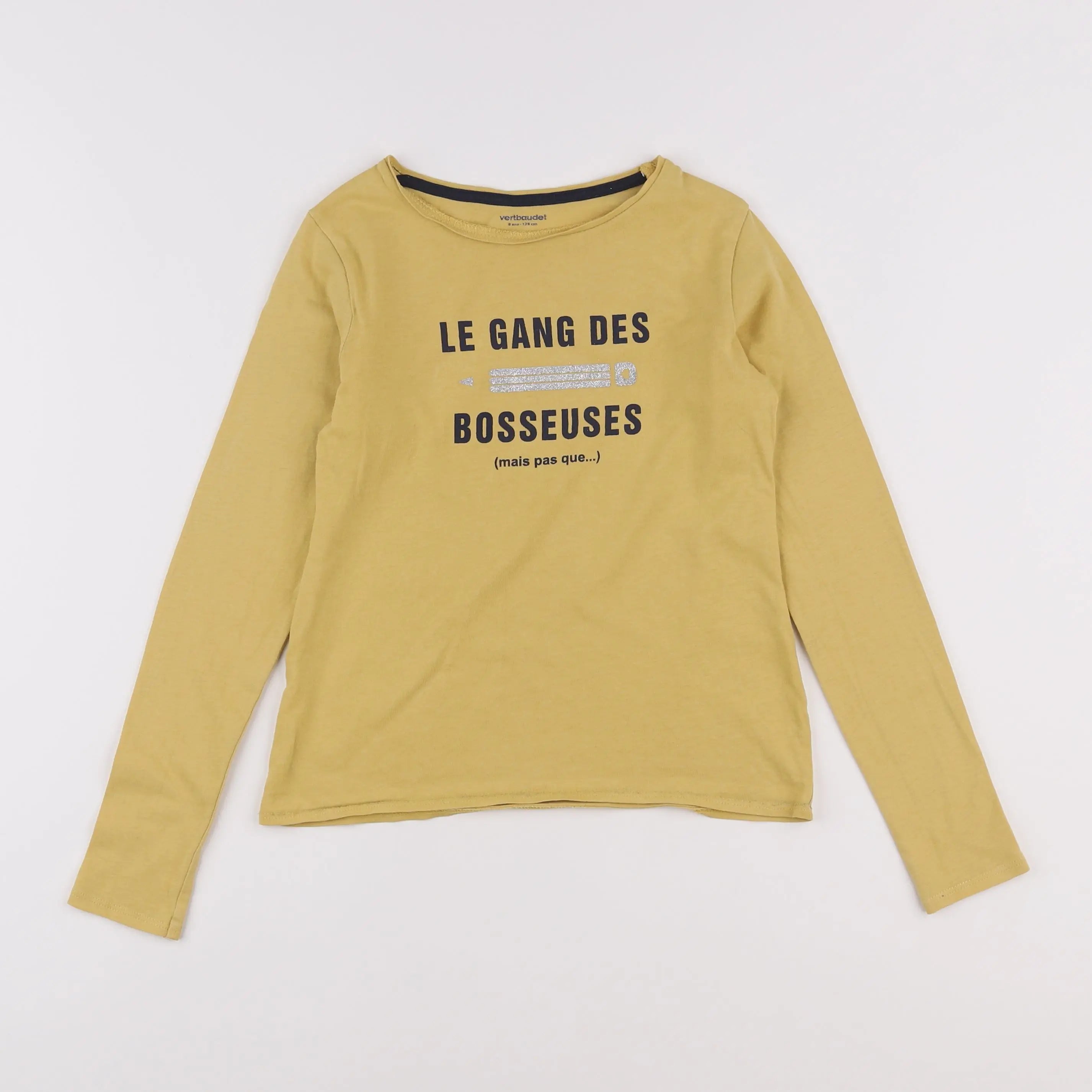 Vertbaudet - tee-shirt jaune - 8 ans