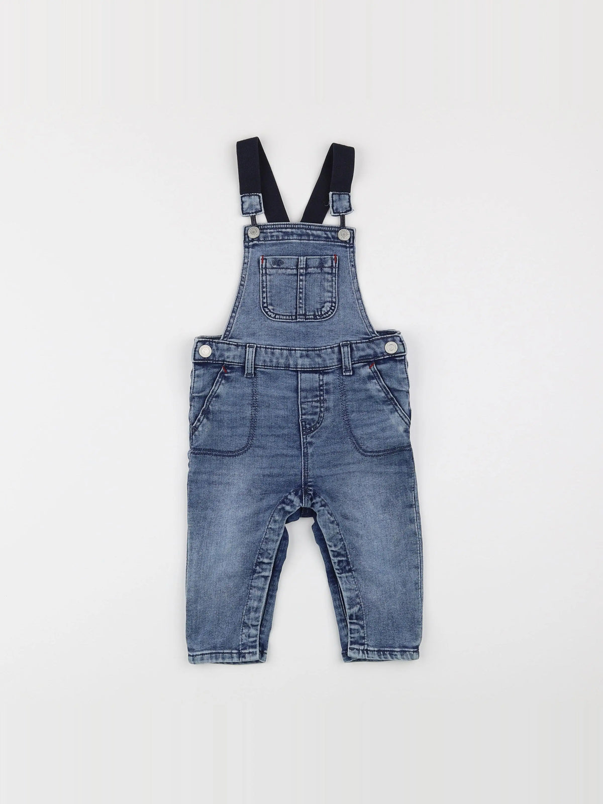 H&M - salopette bleu - 9/12 mois