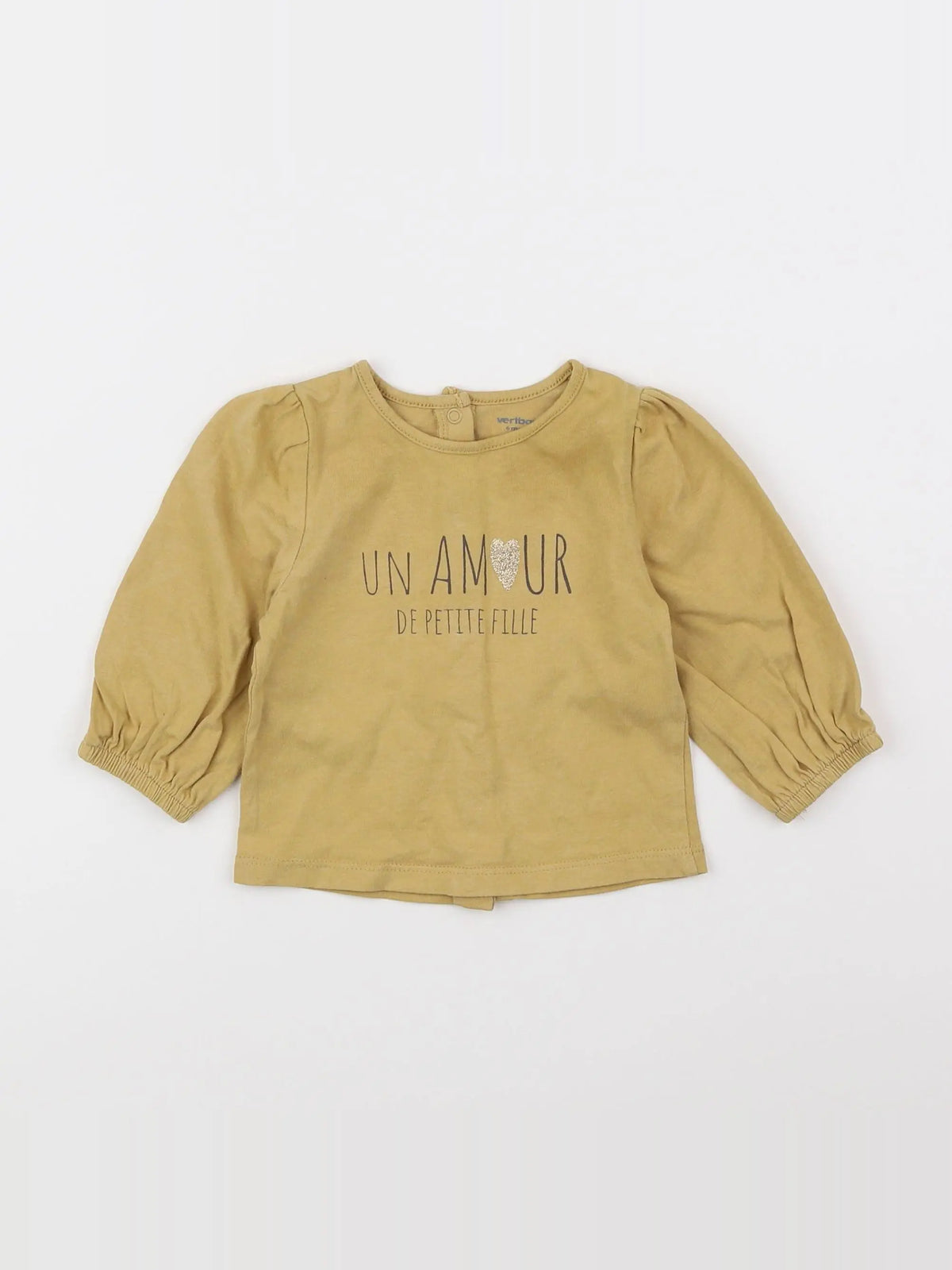 Vertbaudet - tee-shirt jaune - 6 mois