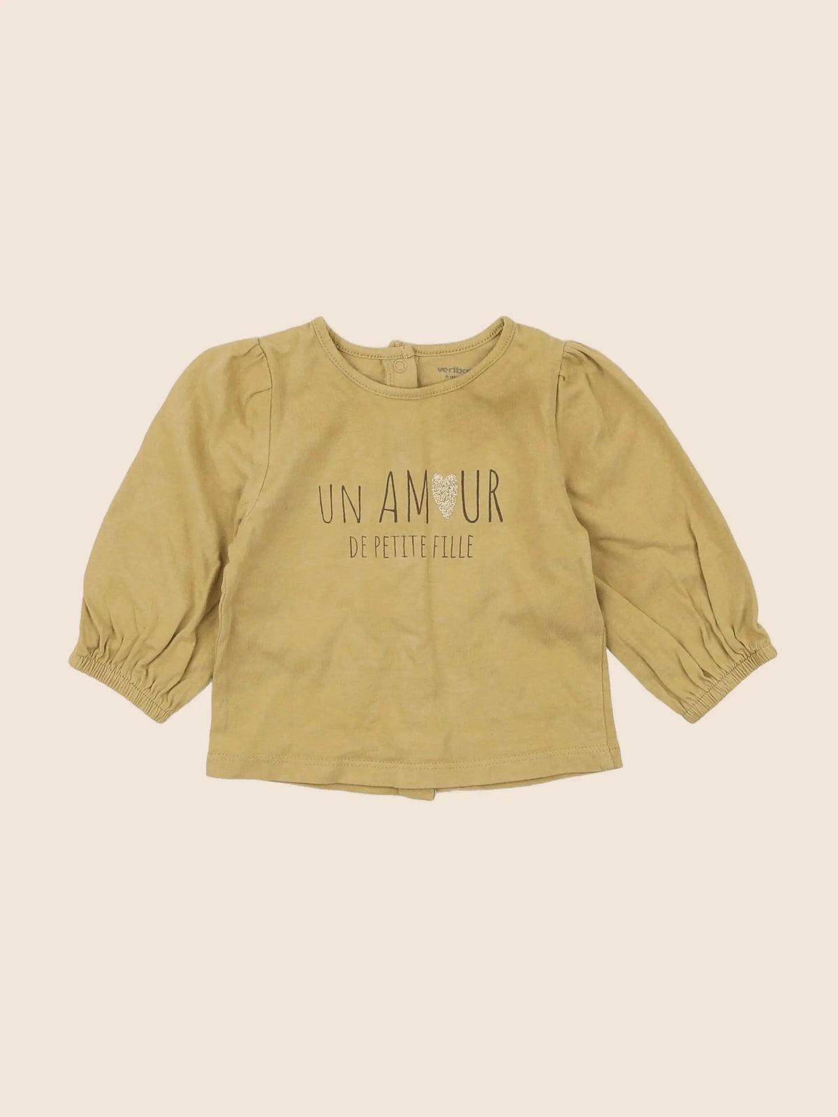Vertbaudet - tee-shirt jaune - 6 mois