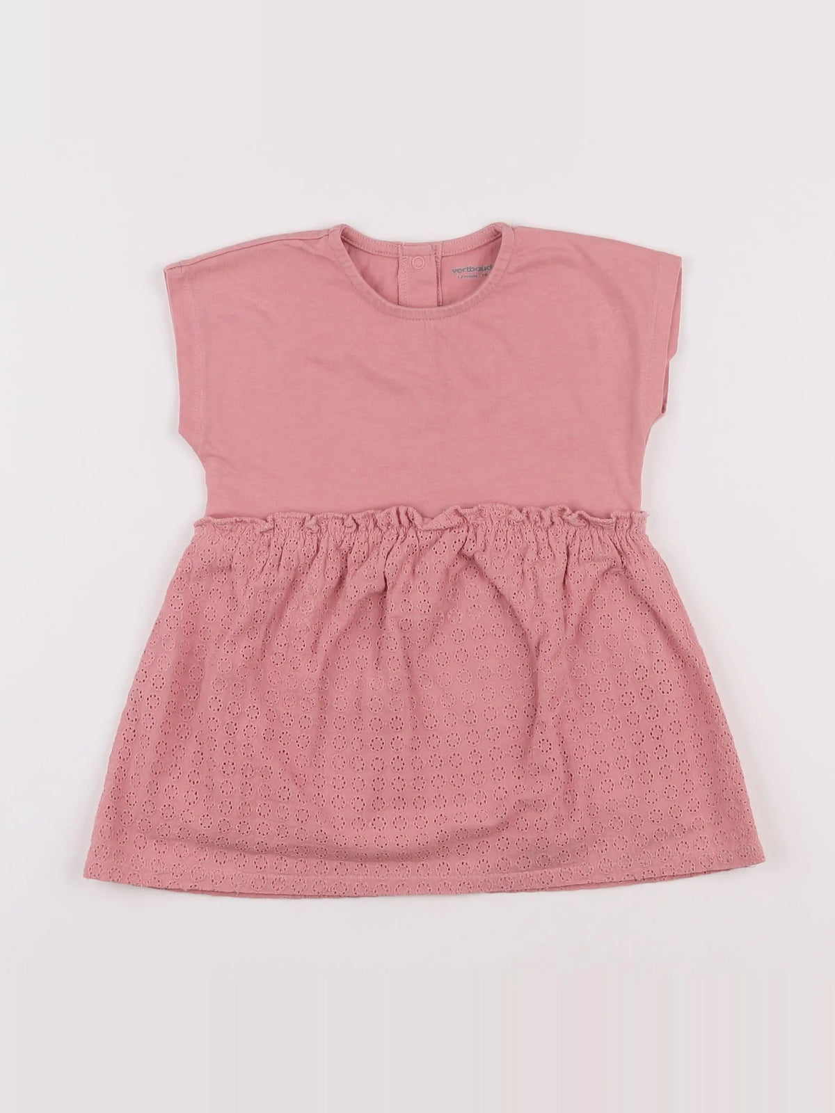 Vertbaudet - robe rose - 12 mois