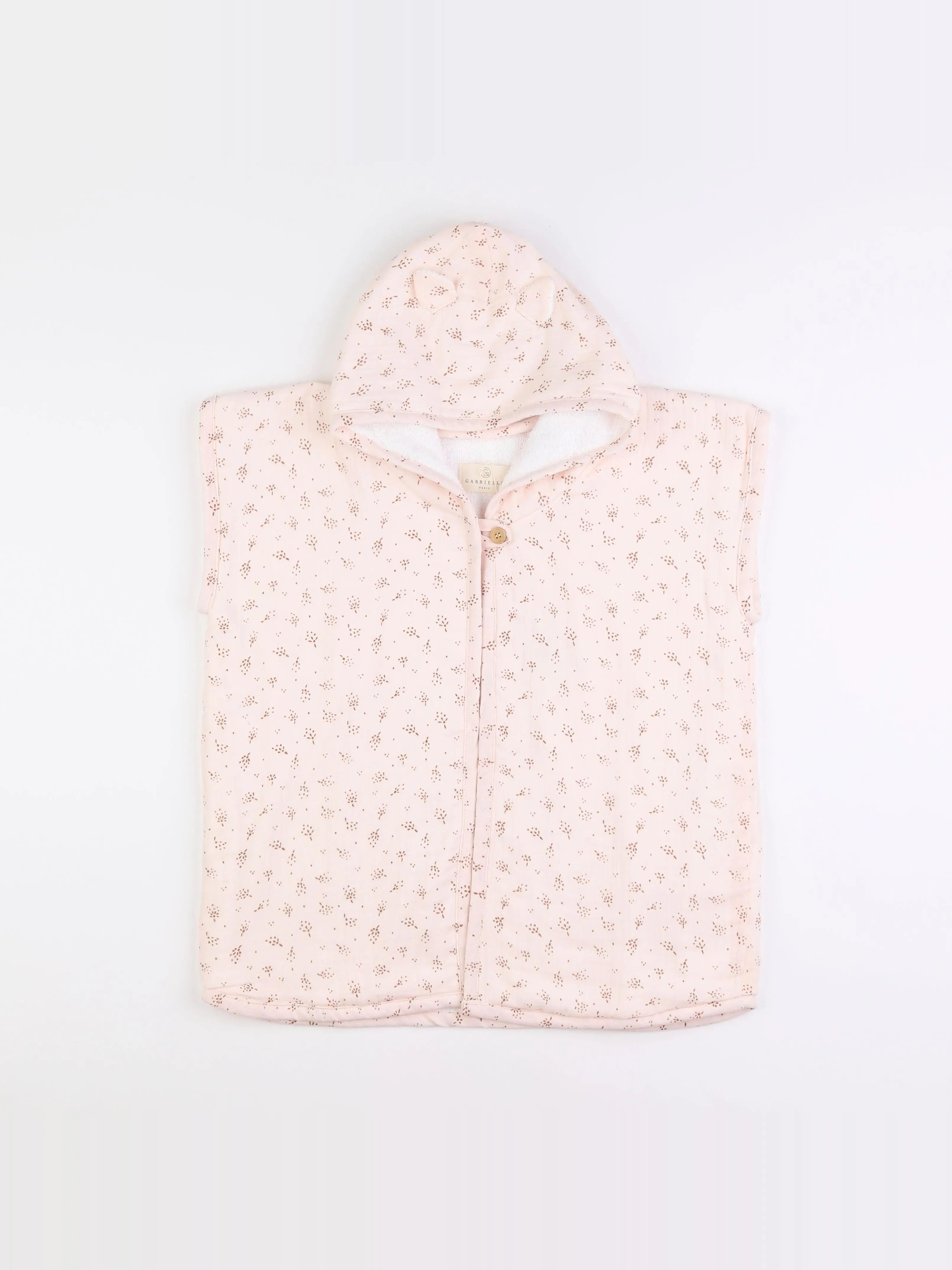 Poncho de bain rose