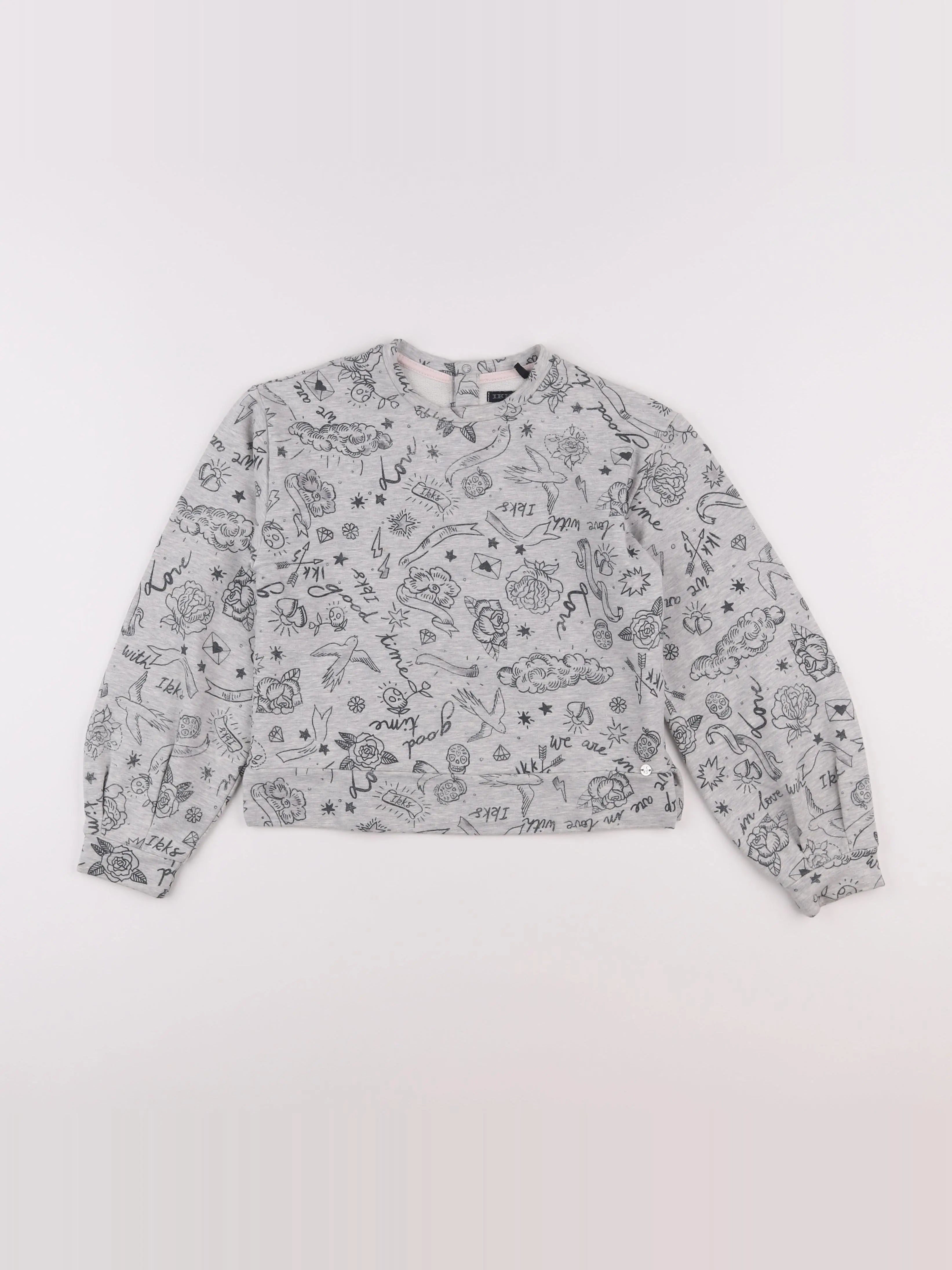 IKKS - sweat gris - 10 ans