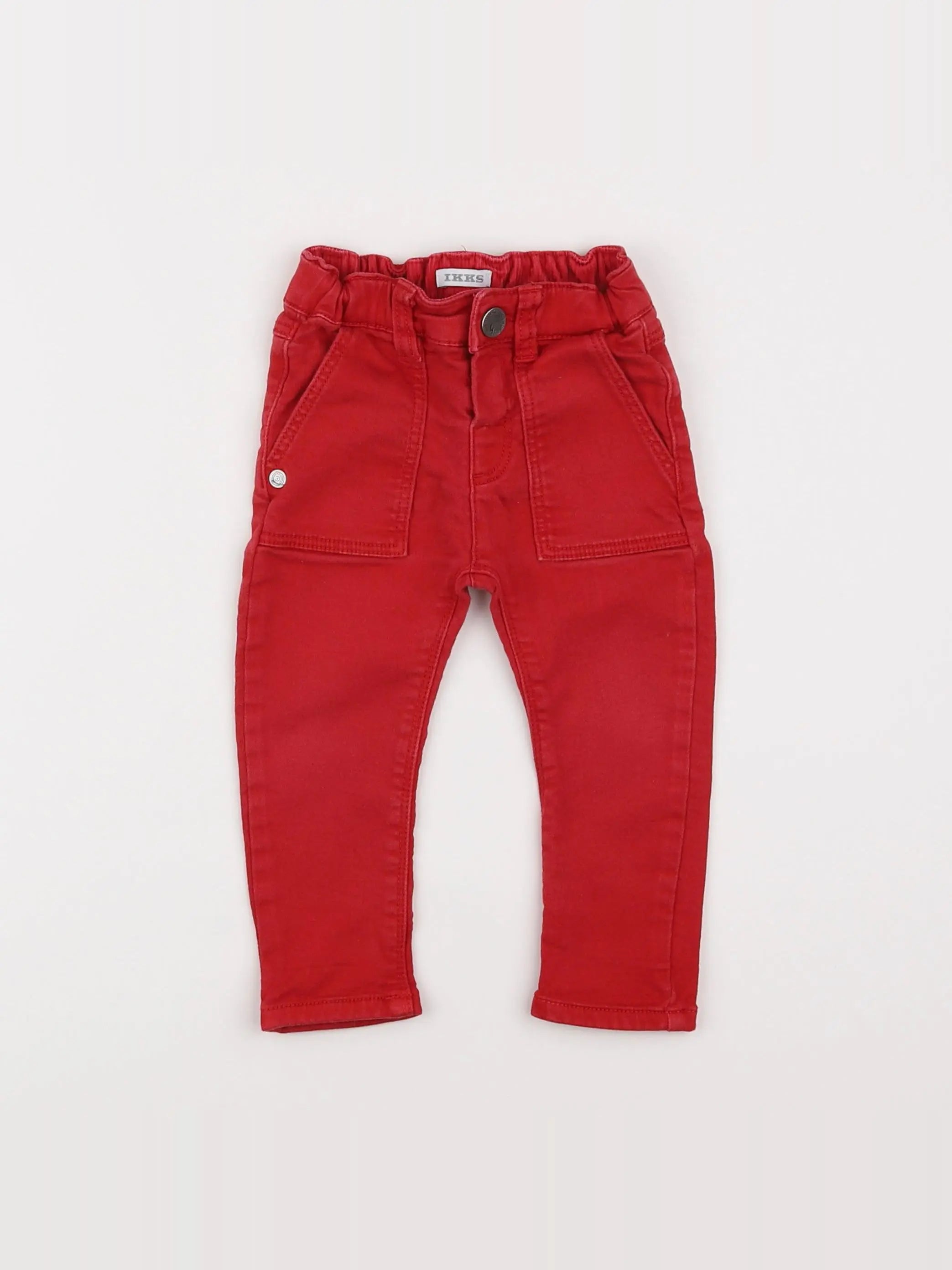 IKKS - jean rouge - 18 mois
