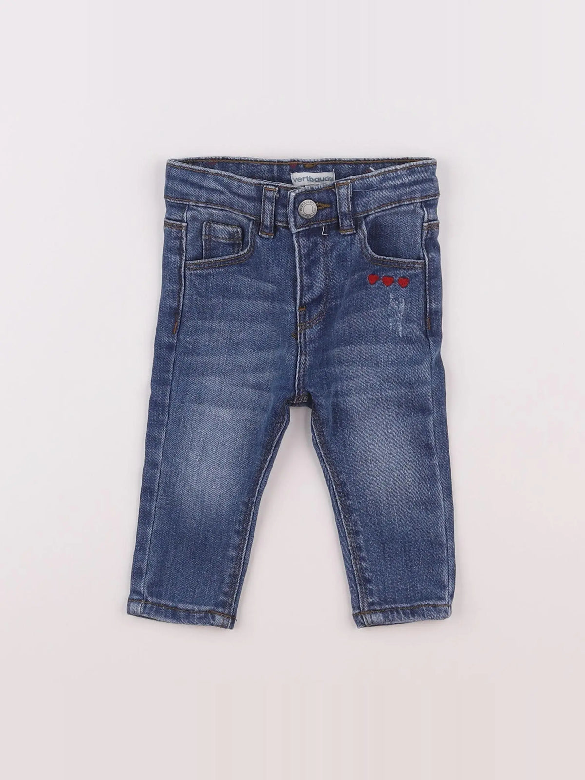 Vertbaudet - jean bleu - 6 mois