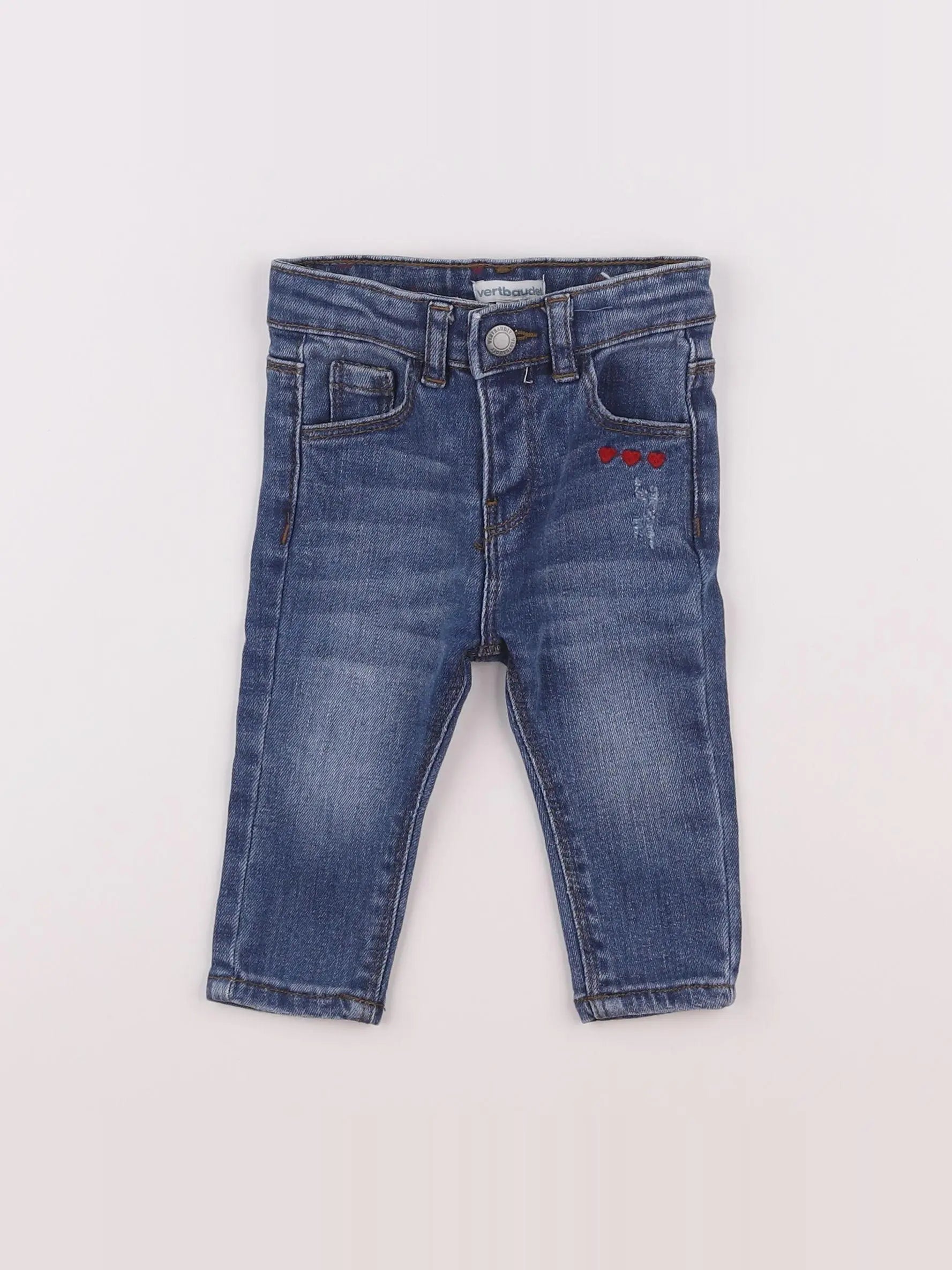 Vertbaudet - jean bleu - 6 mois
