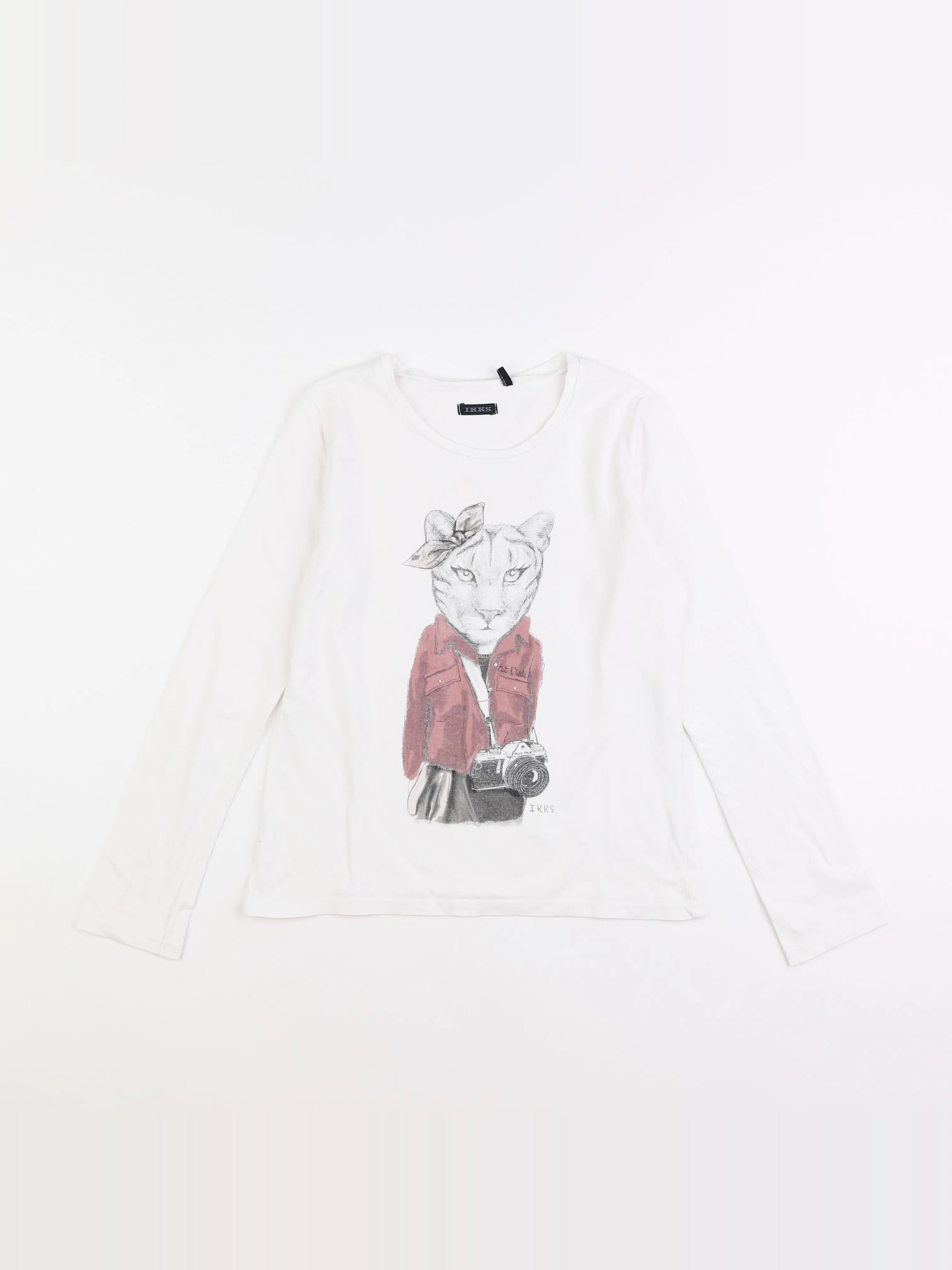 IKKS - tee-shirt blanc - 10 ans