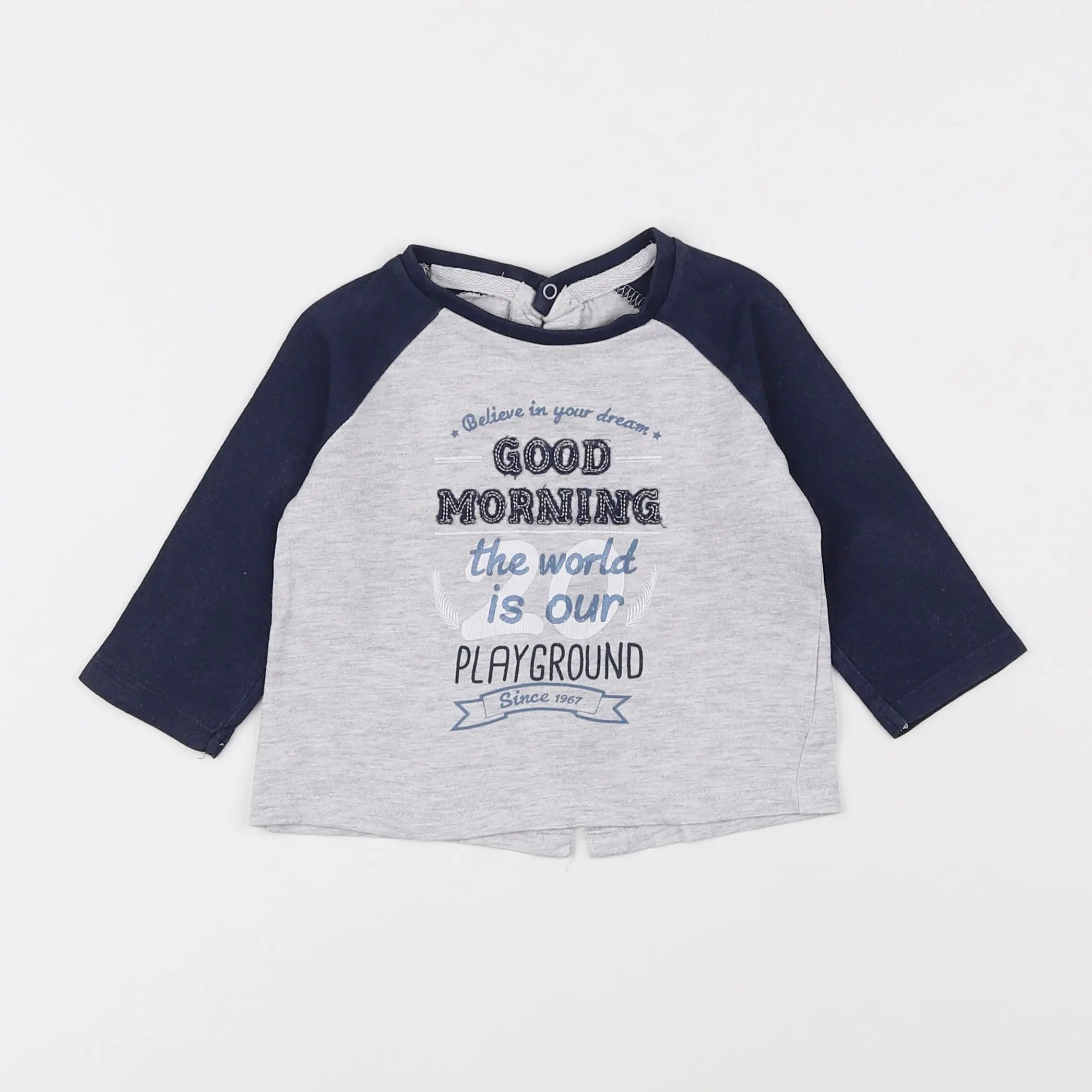 Vertbaudet - tee-shirt bleu - 6 mois