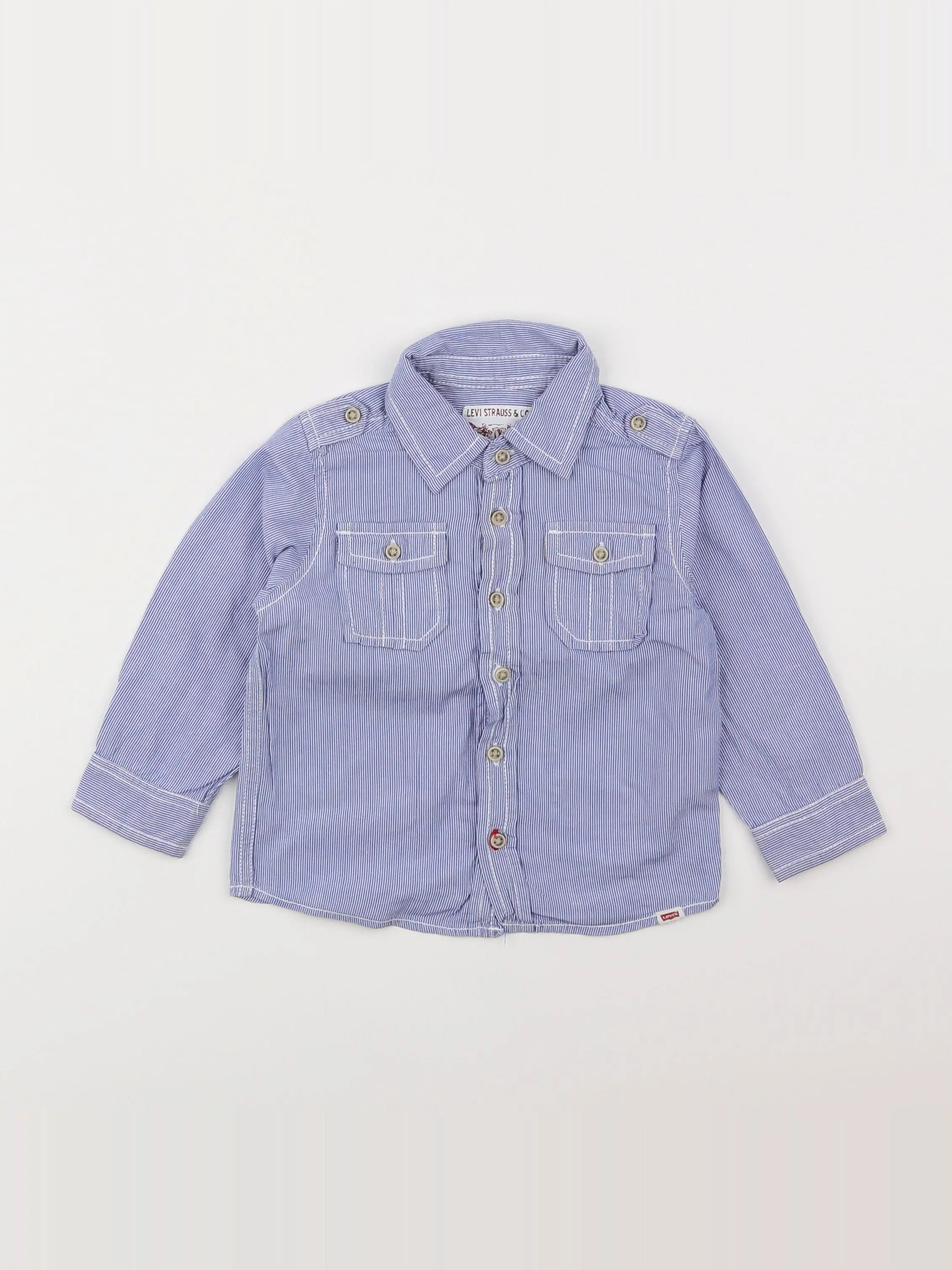 Levi's - chemise bleu - 18 mois