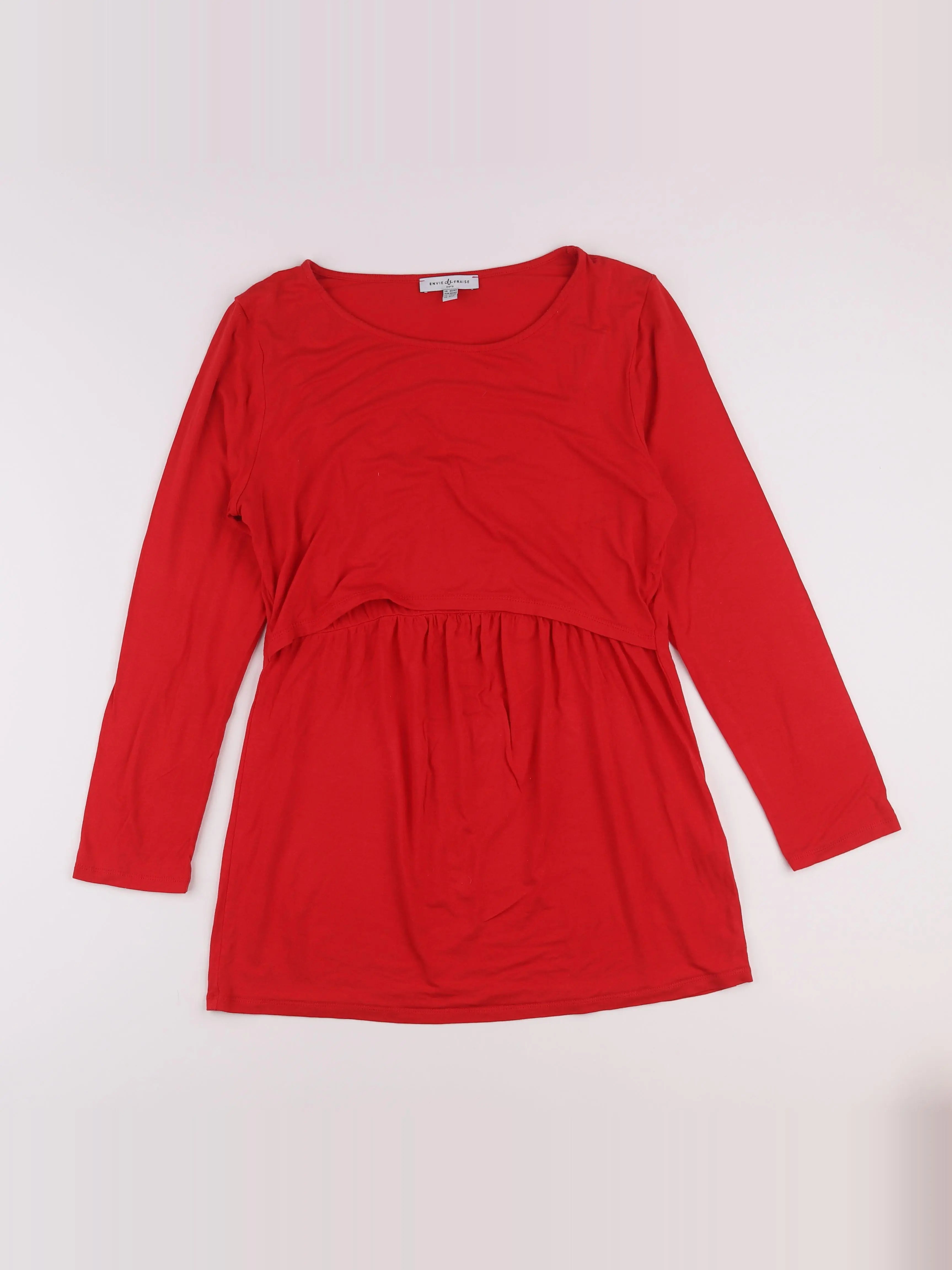 Envie de fraise - tee-shirt grossesse rouge - 40 à 42