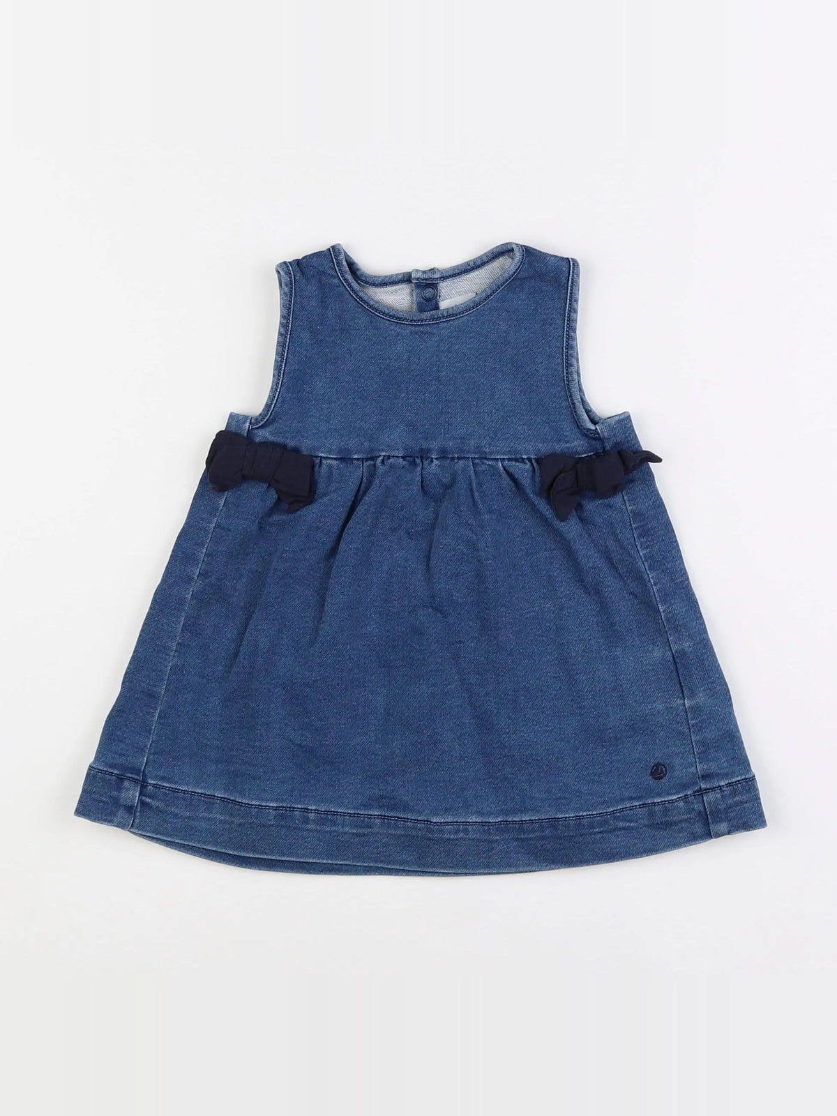 Petit Bateau - robe bleu - 6 mois