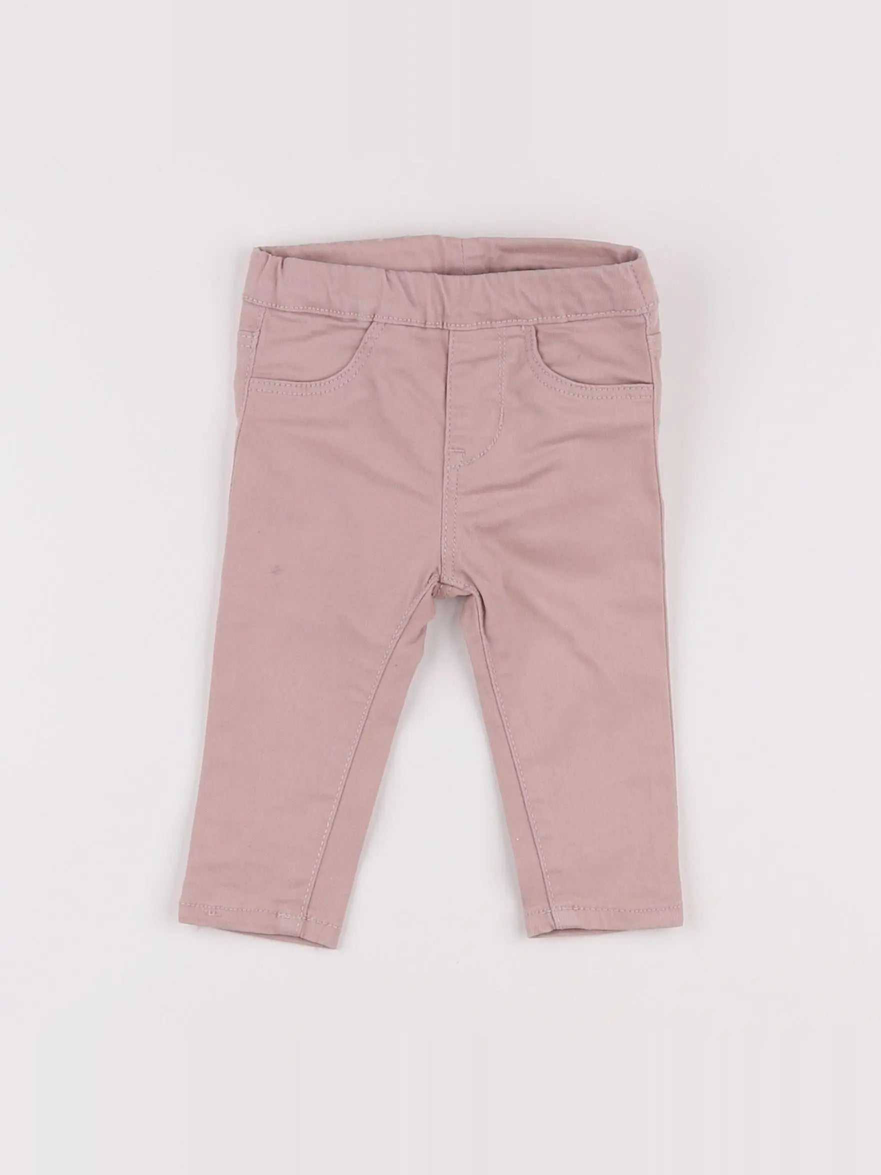 H&M - jegging rose - 6 mois
