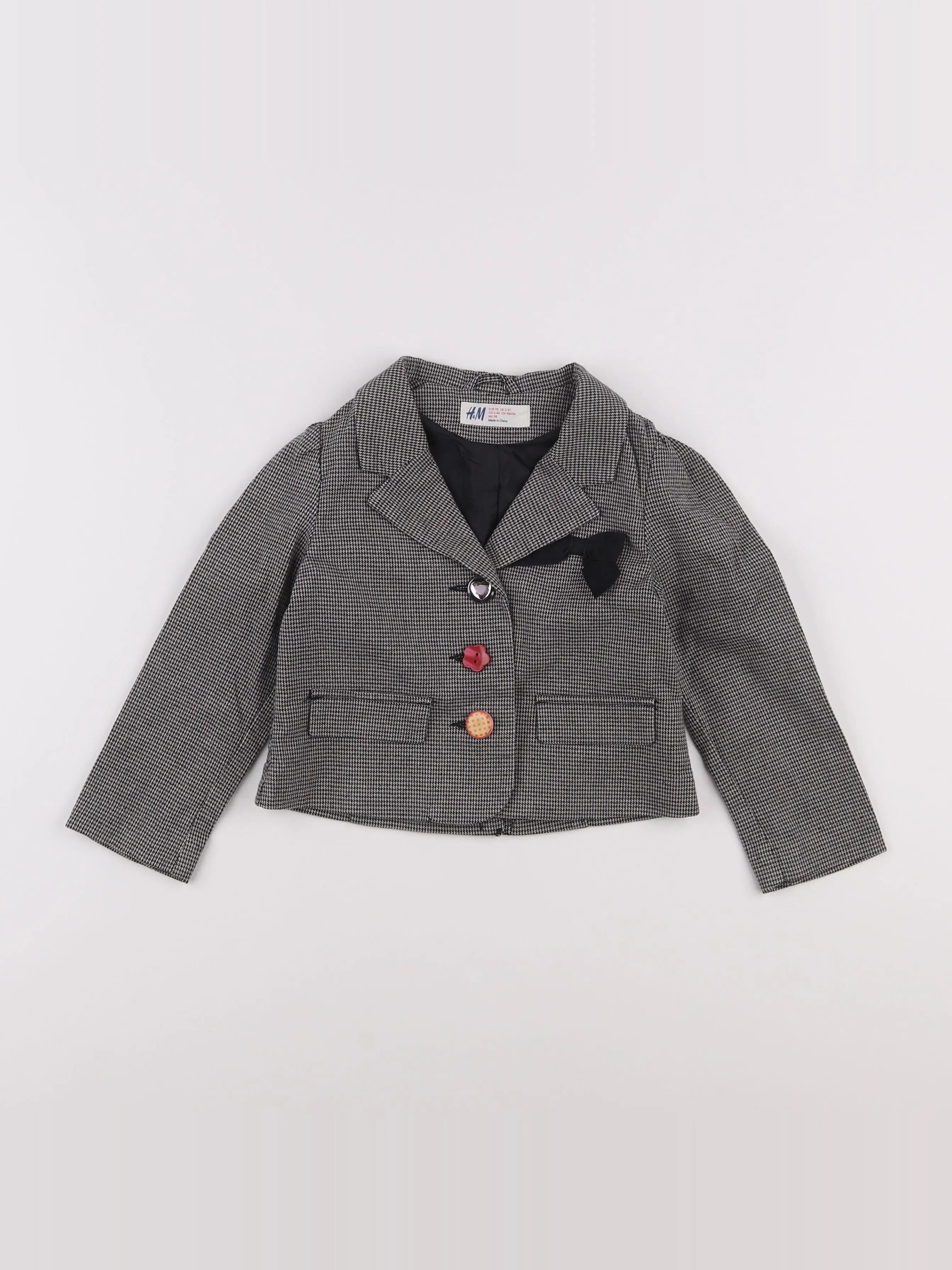 H&M - veste gris - 2/3 ans