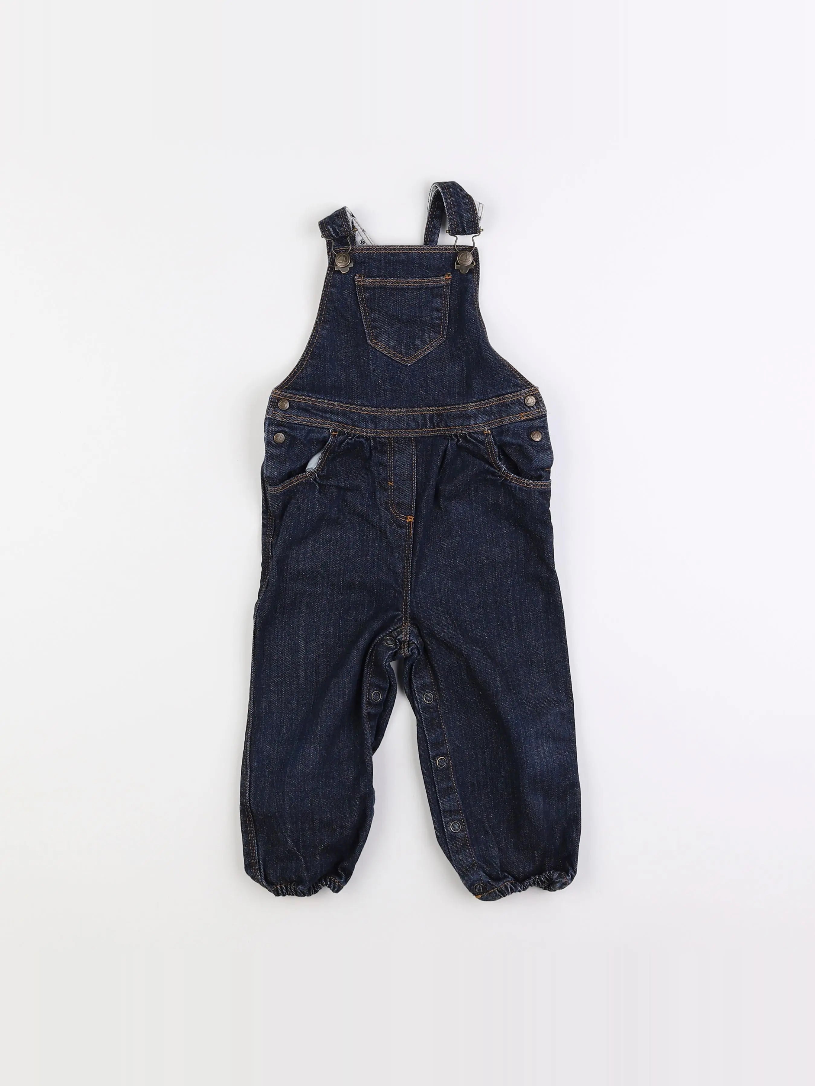 Petit Bateau - salopette bleu - 12 mois