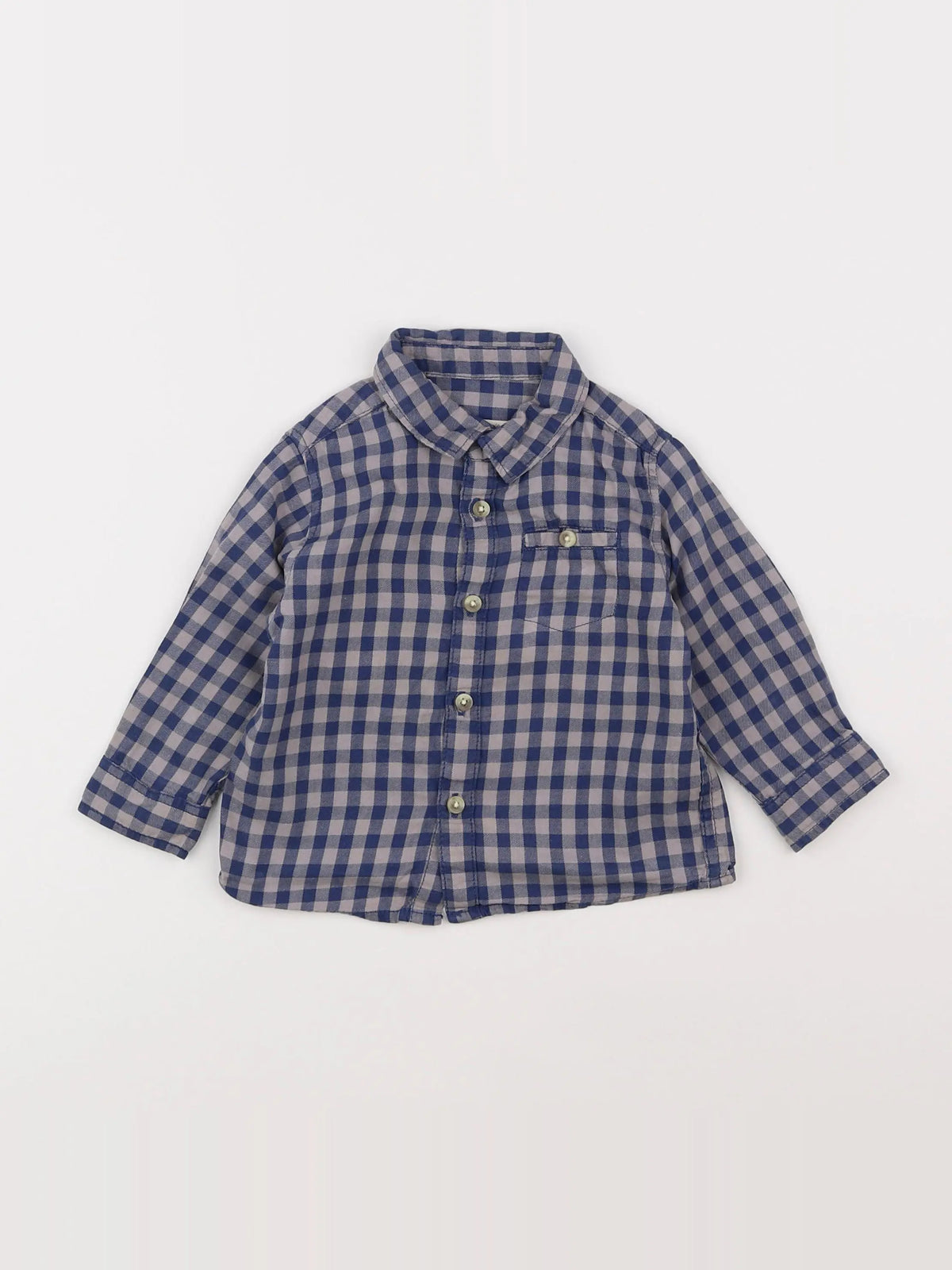 Zara - chemise bleu - 6/9 mois