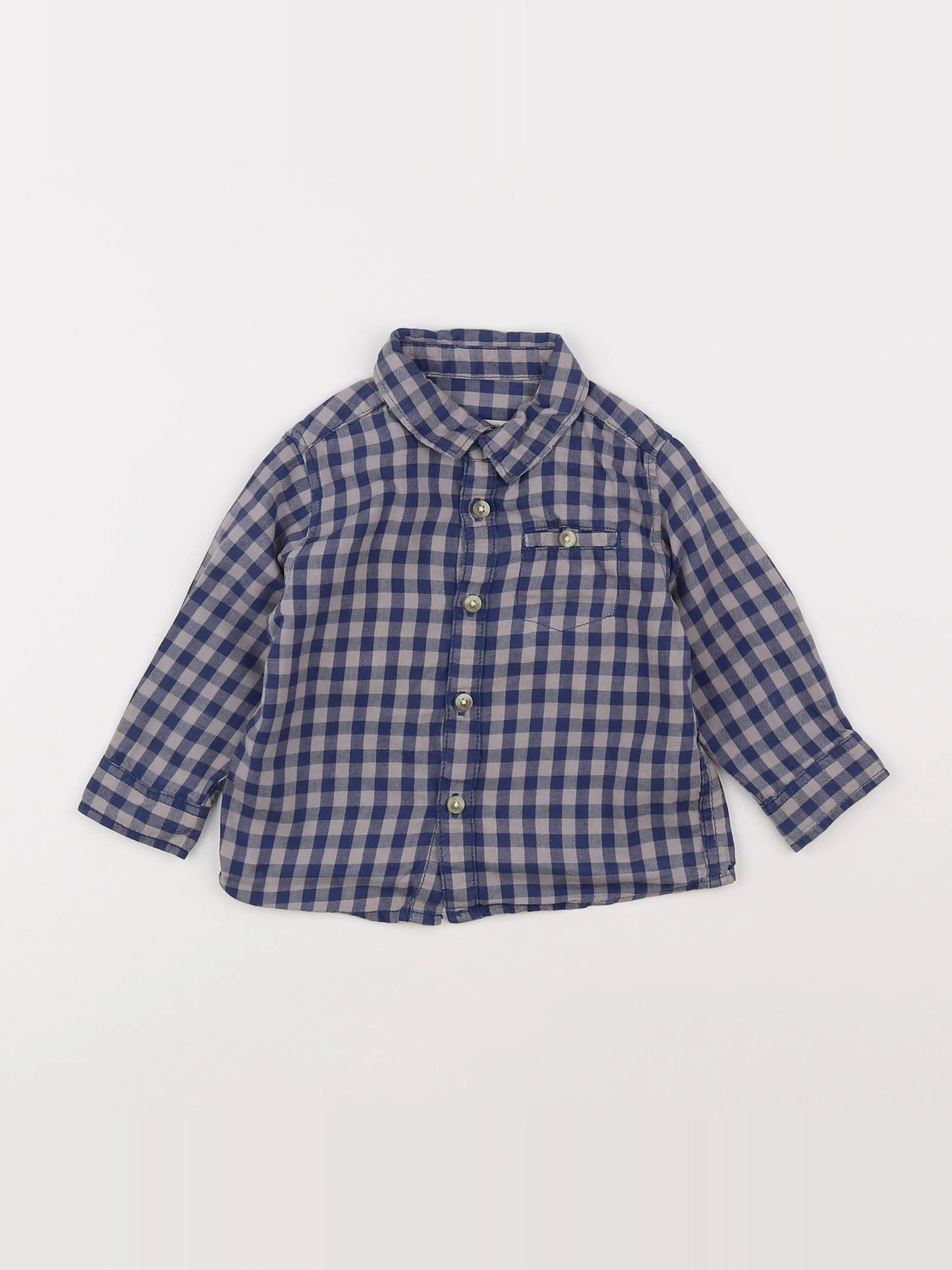 Zara - chemise bleu - 6/9 mois