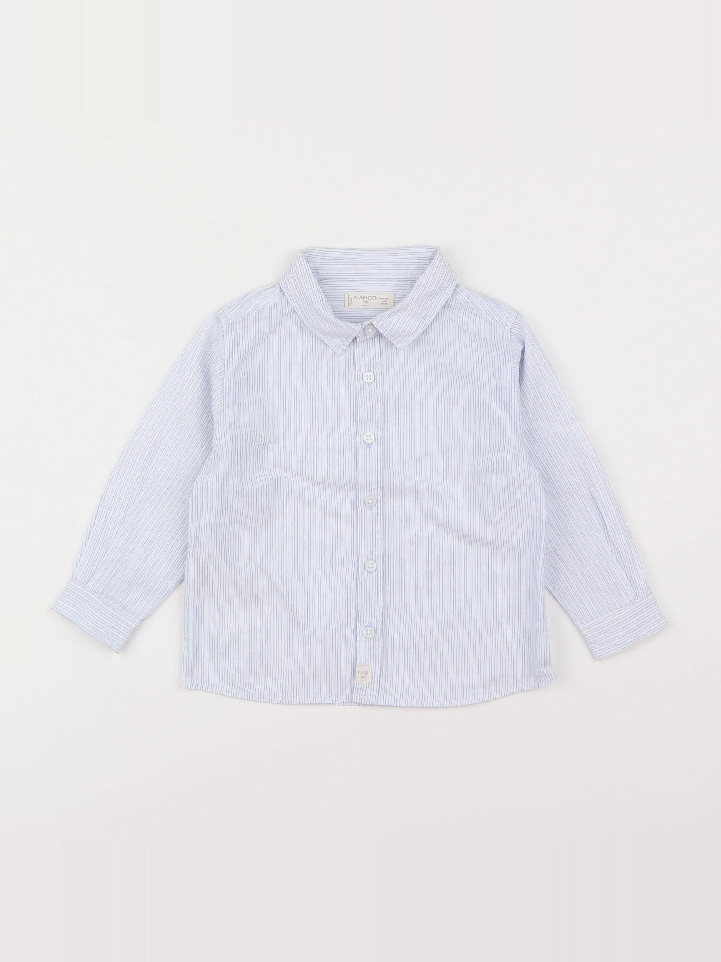 Mango - chemise bleu - 12/18 mois