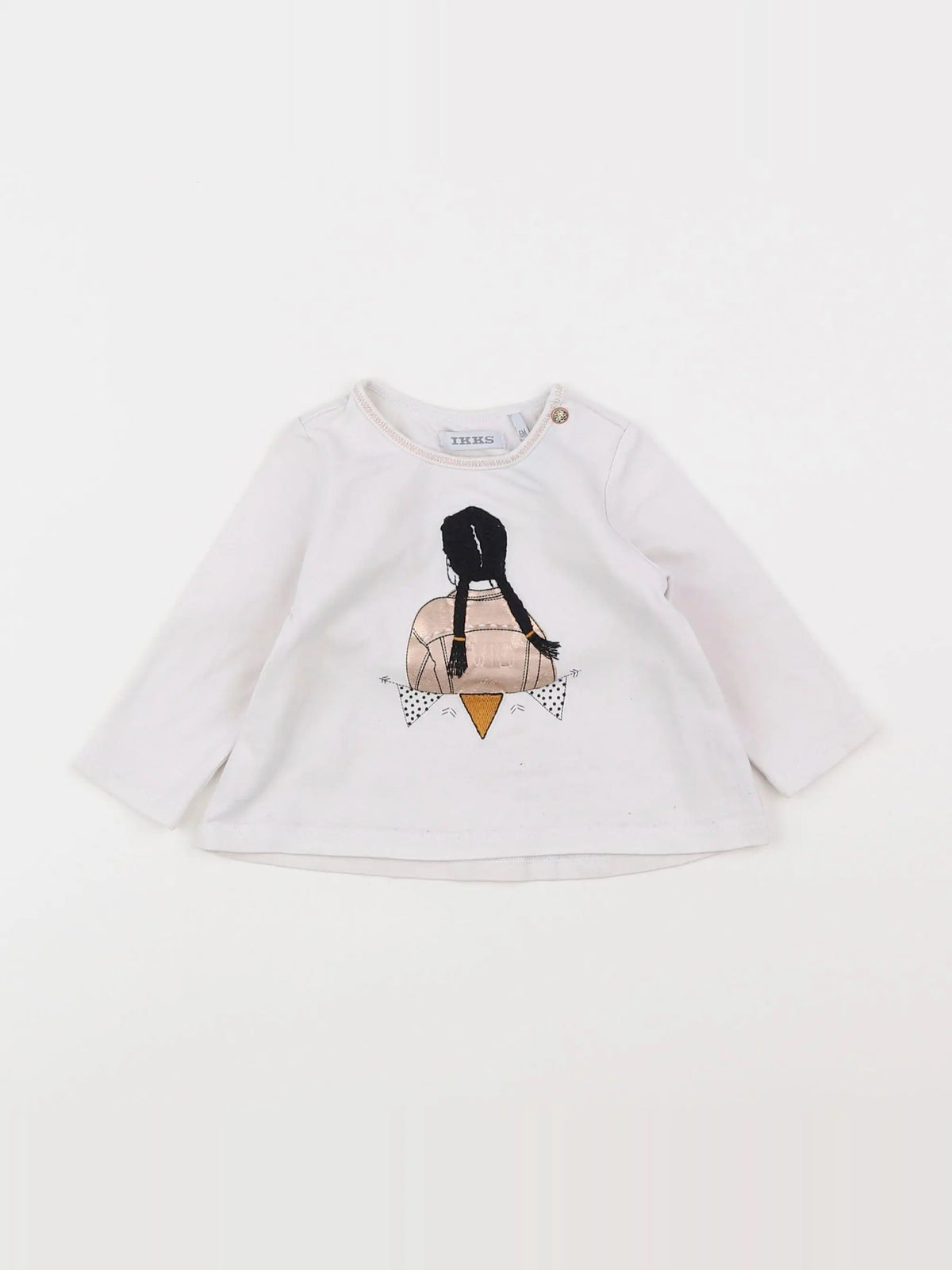 IKKS - tee-shirt blanc - 6 mois
