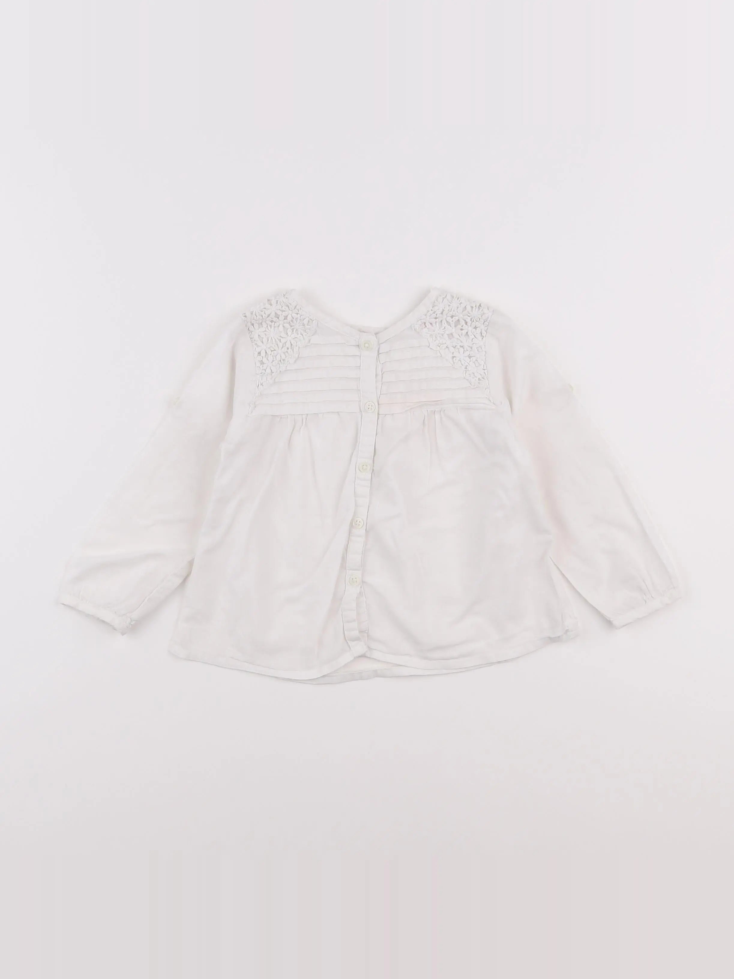 Zara - blouse blanc - 12/18 mois