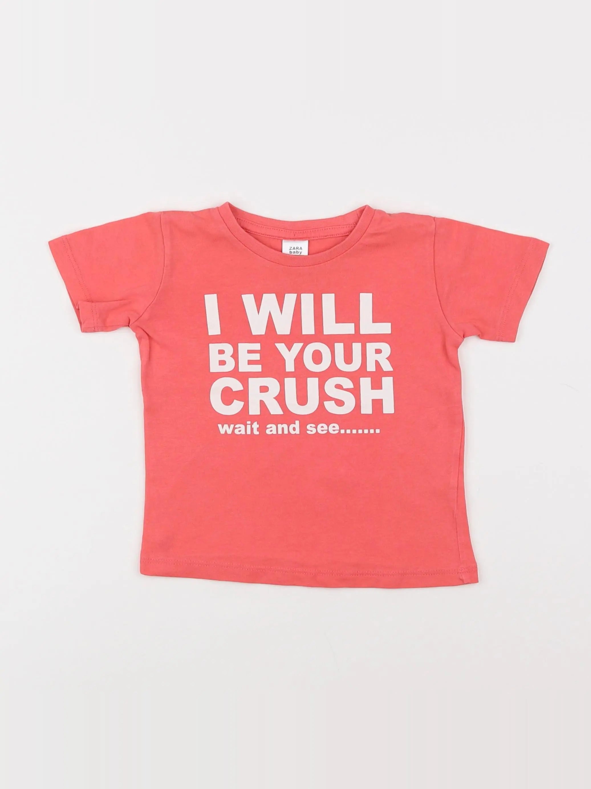 Zara - tee-shirt rose - 9/12 mois