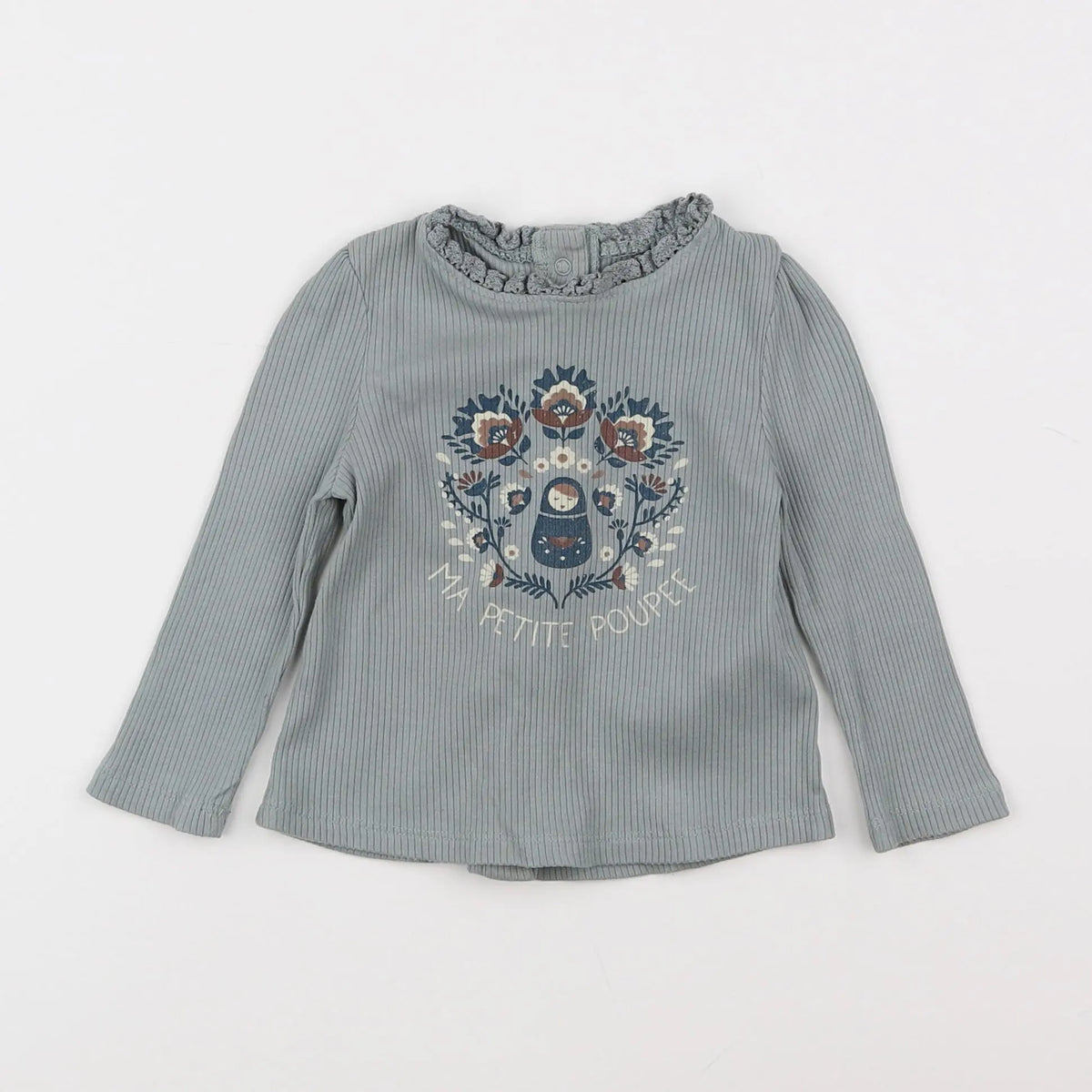 Vertbaudet - tee-shirt vert - 9 mois