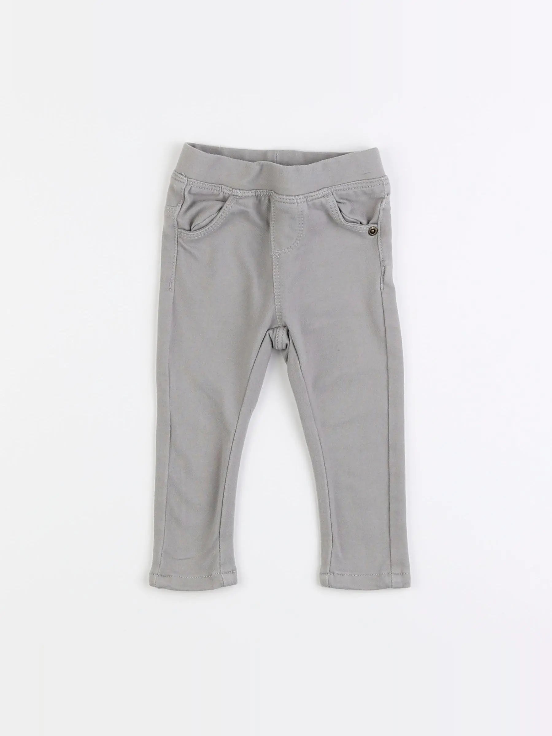 Vertbaudet - jegging gris - 9 mois