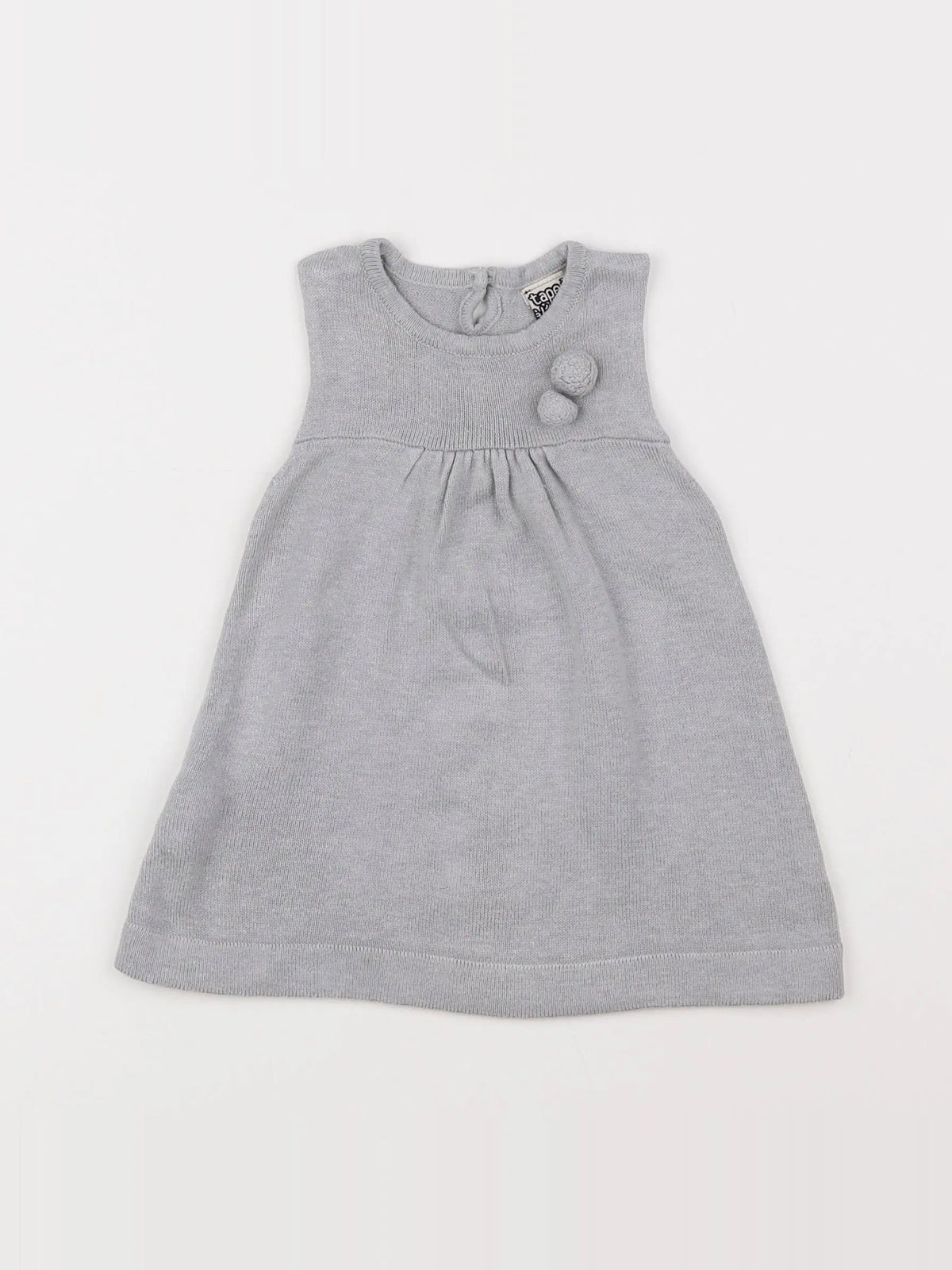 Tape à l'oeil - robe gris - 6 mois