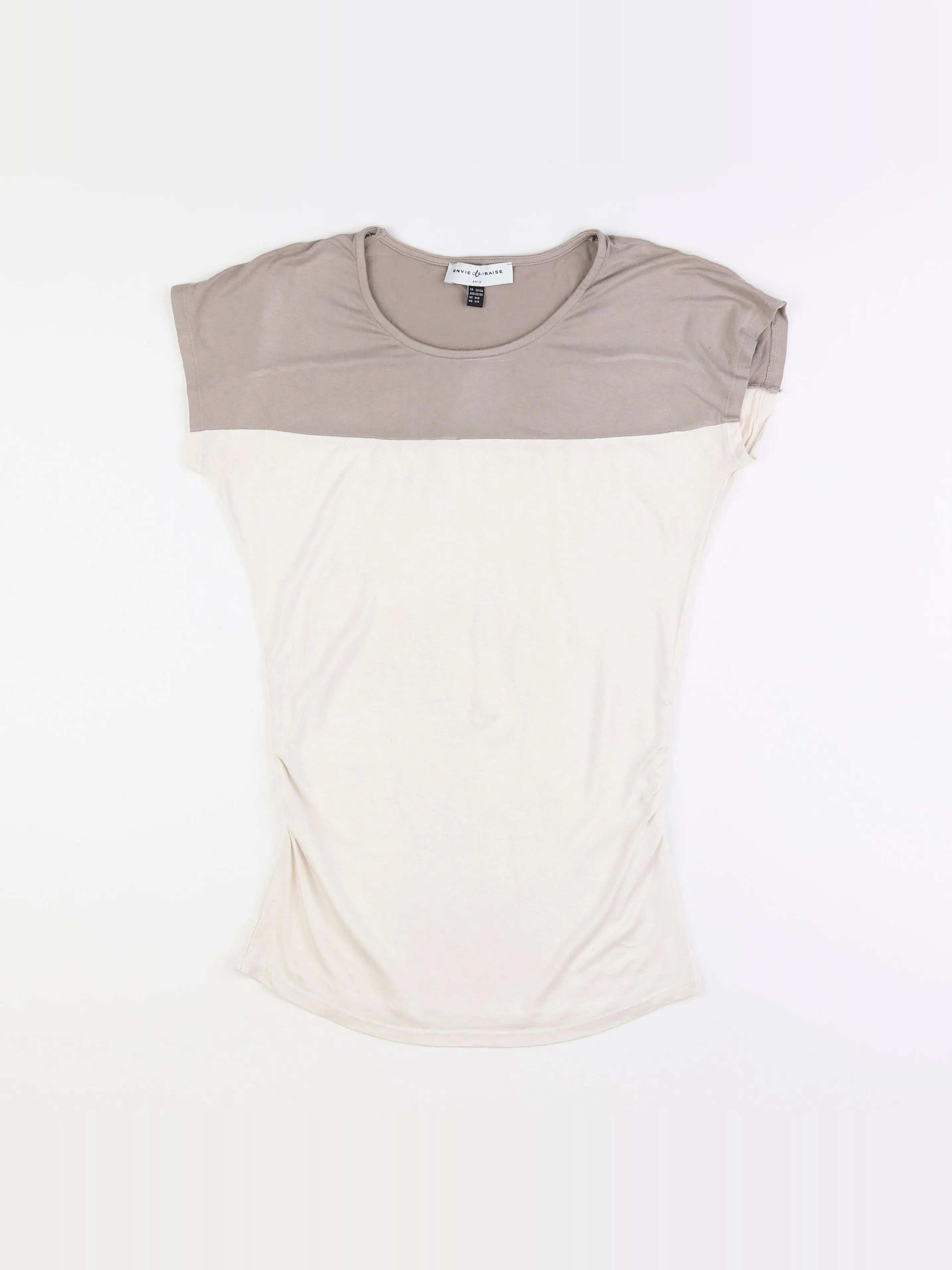 Envie de fraise - tee-shirt grossesse beige - 34 à 36