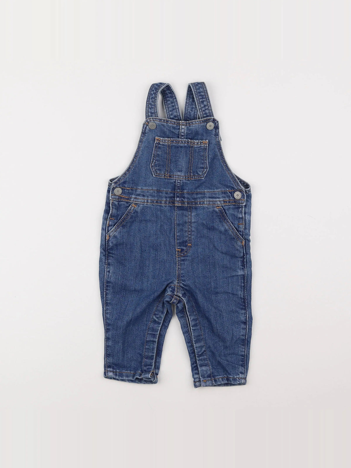H&M - salopette bleu - 6/9 mois