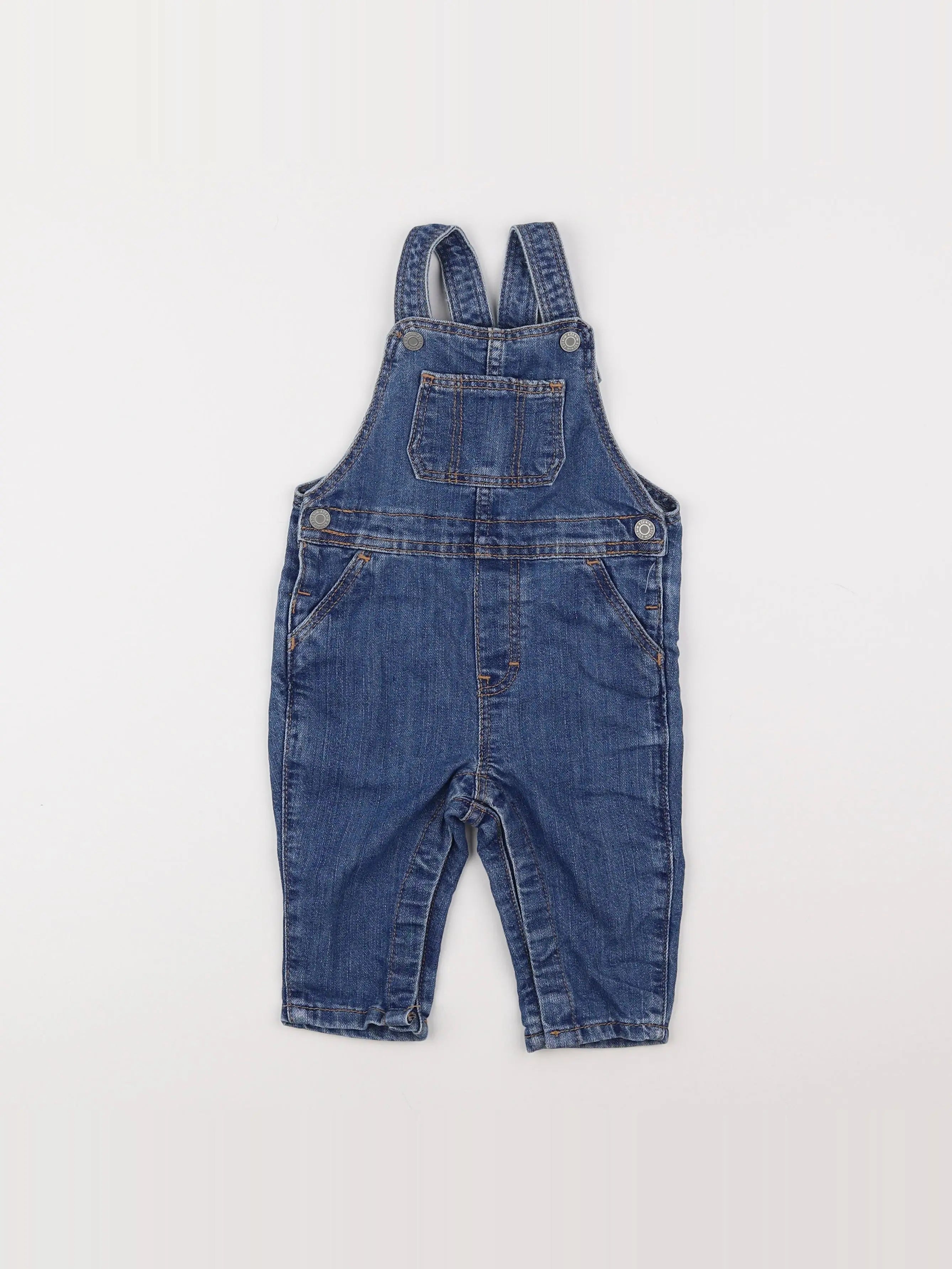 H&M - salopette bleu - 6/9 mois