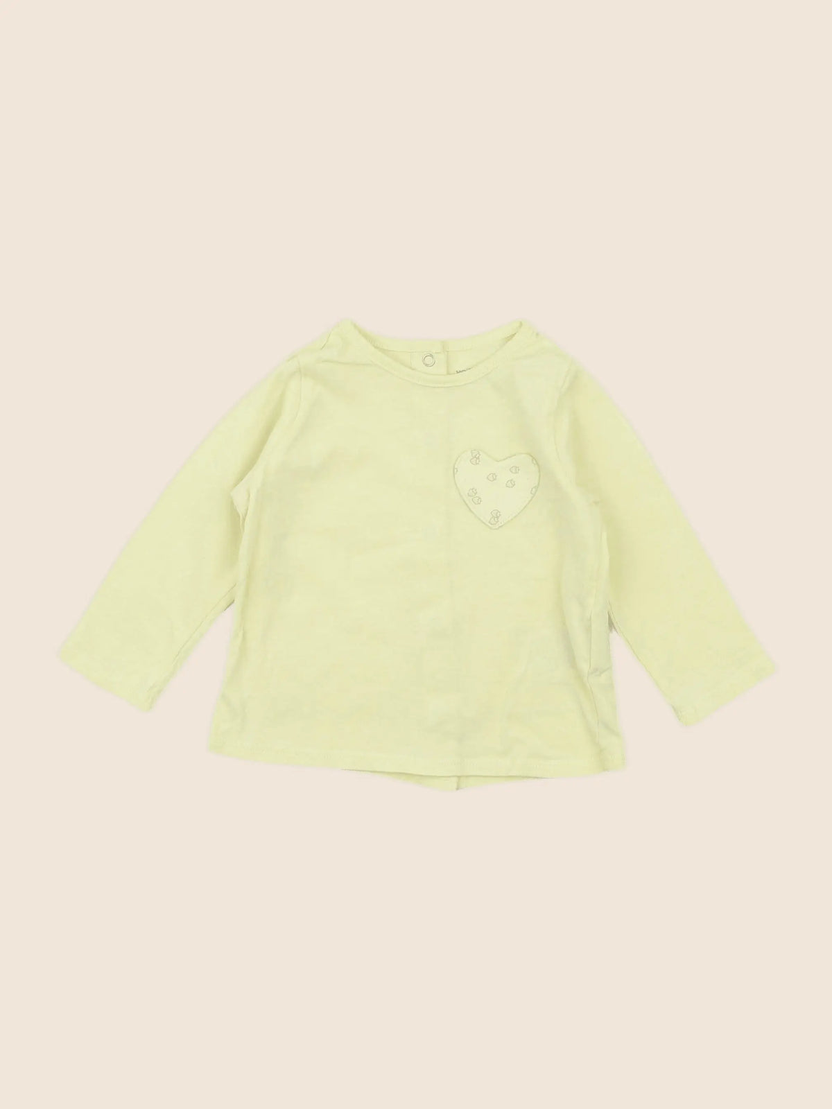 Vertbaudet - tee-shirt jaune - 6 mois