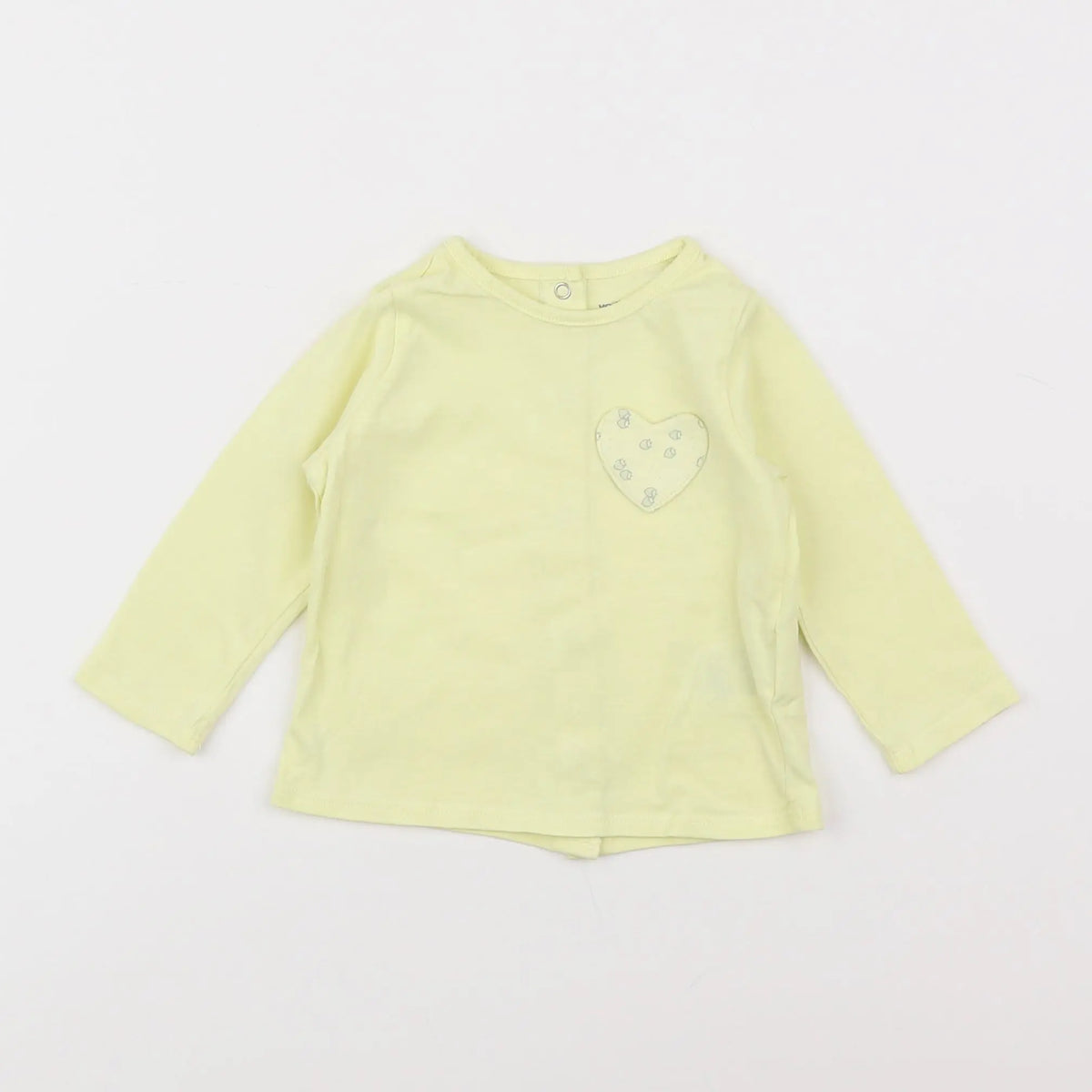 Vertbaudet - tee-shirt jaune - 6 mois