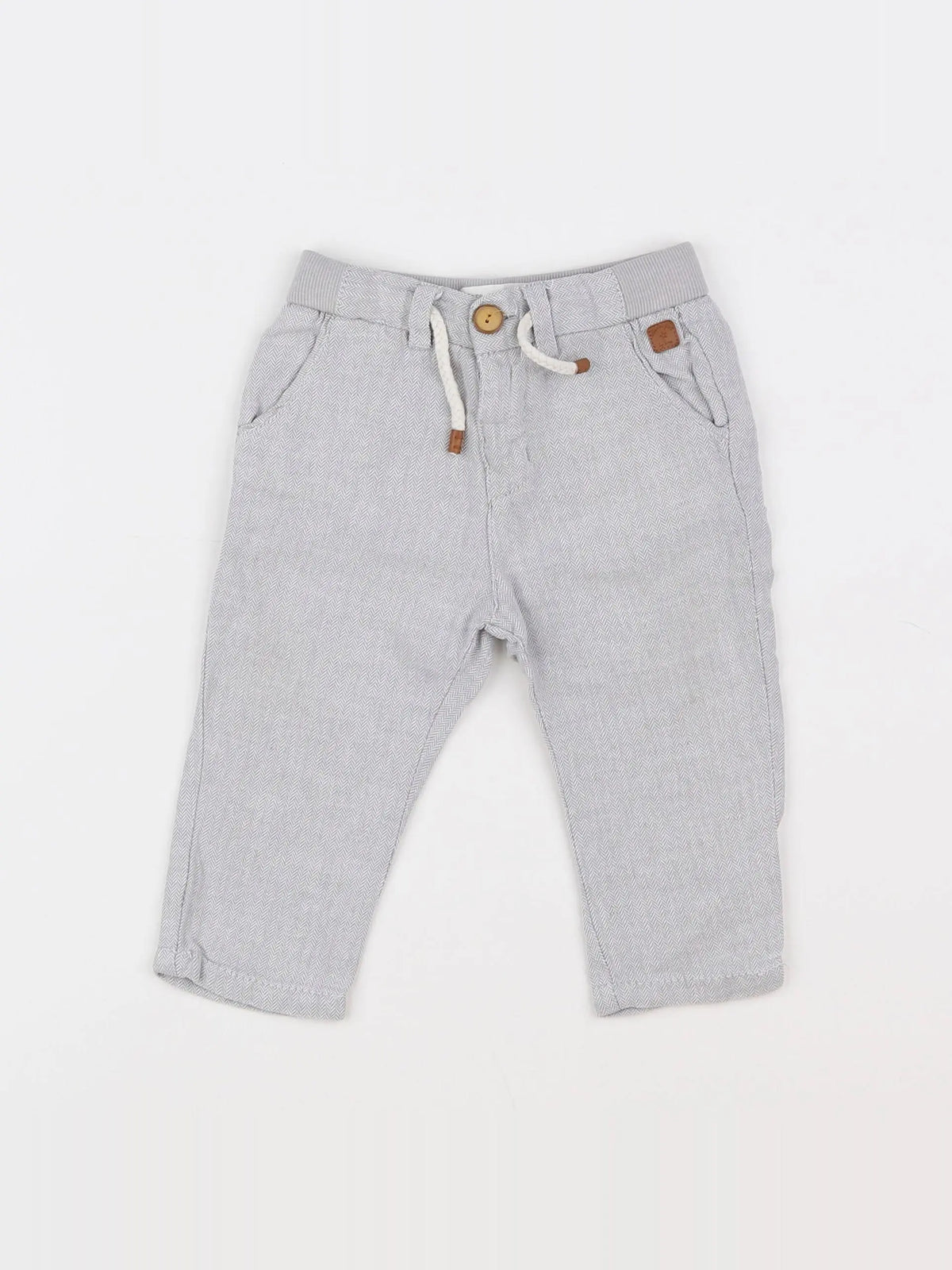 Zara - pantalon gris - 6/9 mois